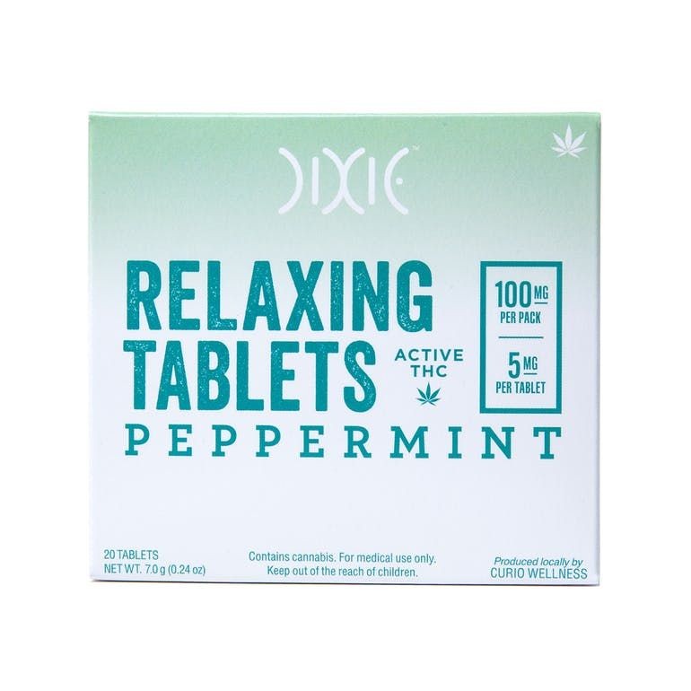 Dixie Brands Relaxing Peppermint Tablets 300mg 60pack Leafly