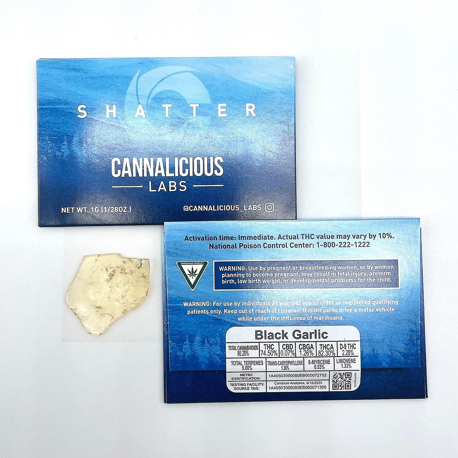 Cannalicious Labs Black Garlic Shatter 1.0g Leafly