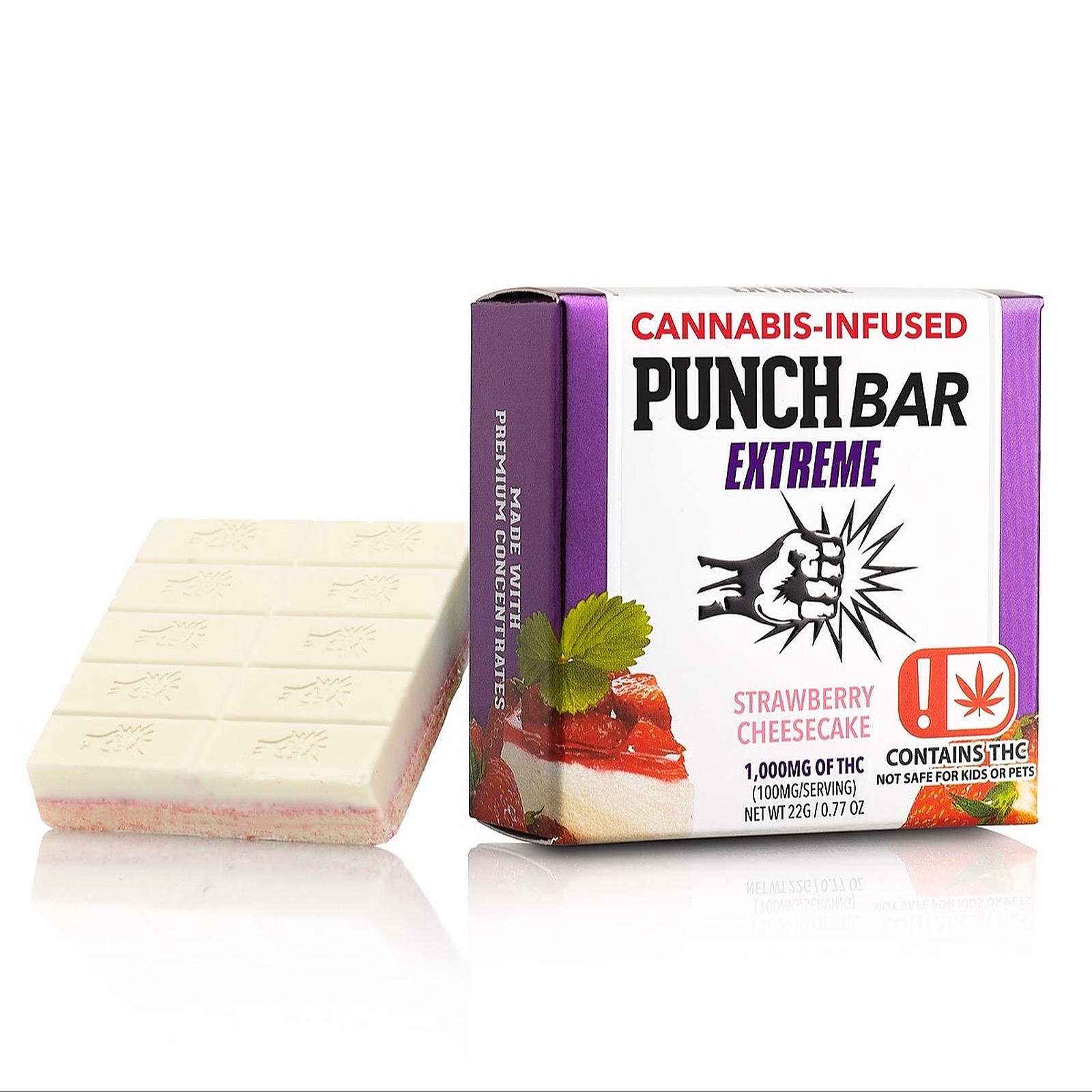 Punch: Strawberry Cheesecake Extreme OK 1000MG PunchBar | Leafly