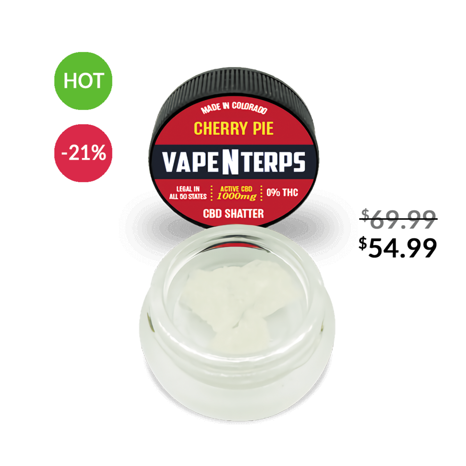 VapeNterps: 1000MG CHERRY PIE CBD SHATTER | Leafly