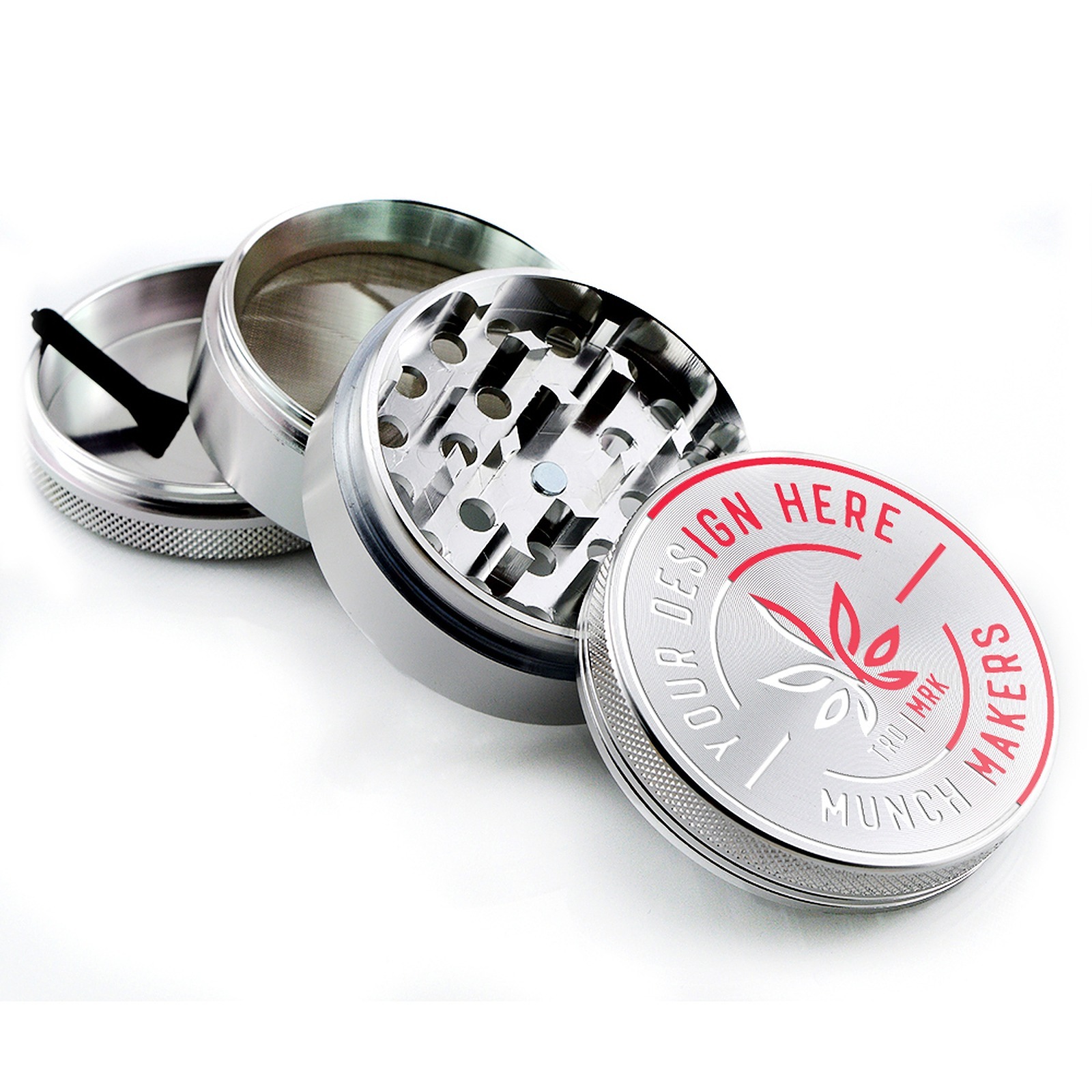 Munchmakers Premium Custom Grinders Zinc Alloy 4pc Grinder Leafly