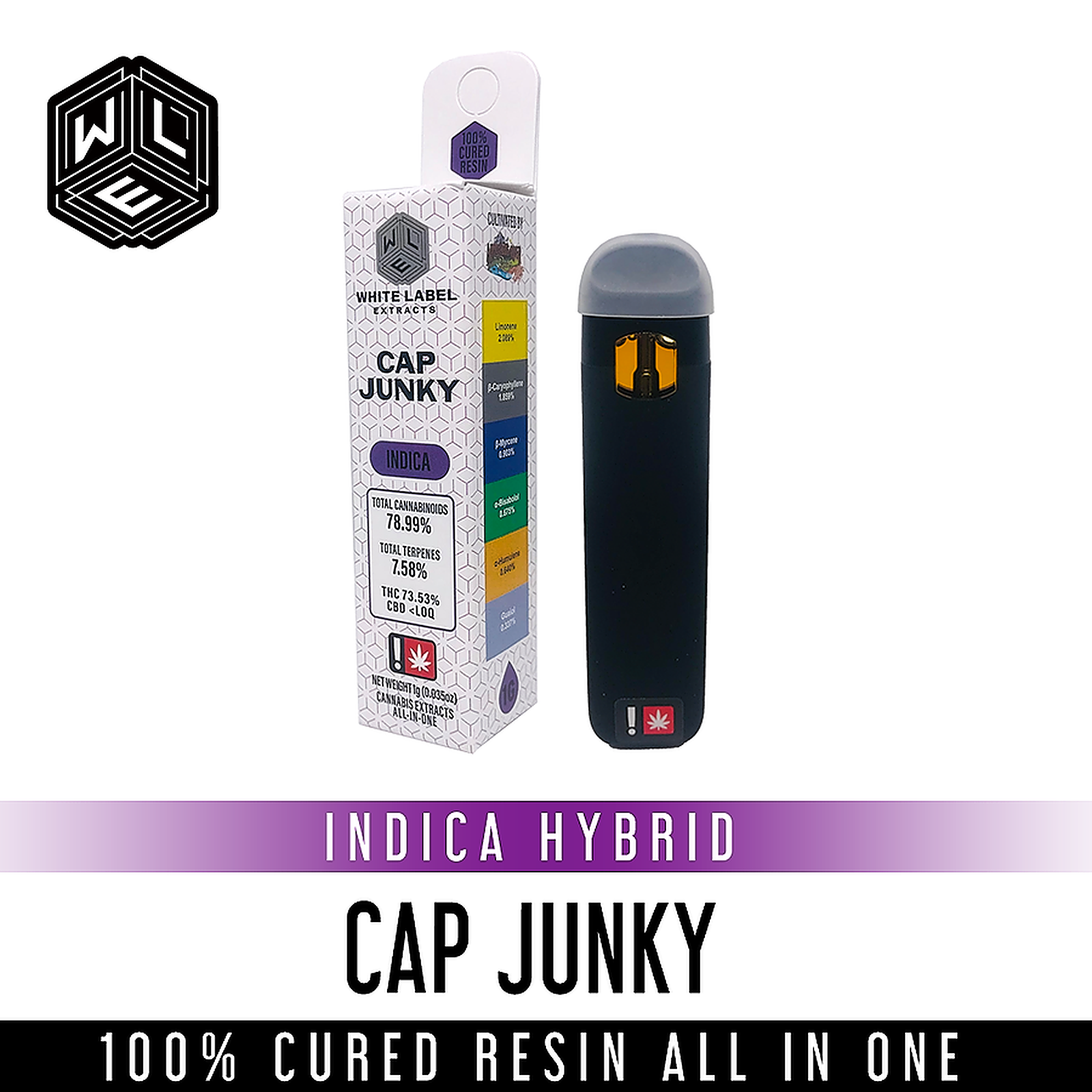 White Label Extracts: Cap Junky All-In-One 100% Cured Resin Cartridge 1 ...