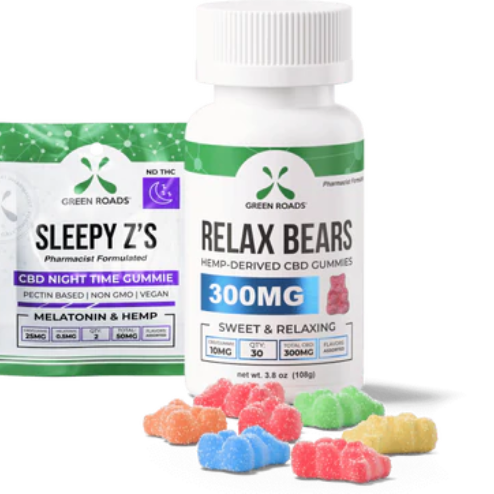 Green Roads - CBD Relax Bears Gummies 50mg (5 Count) | Leafl