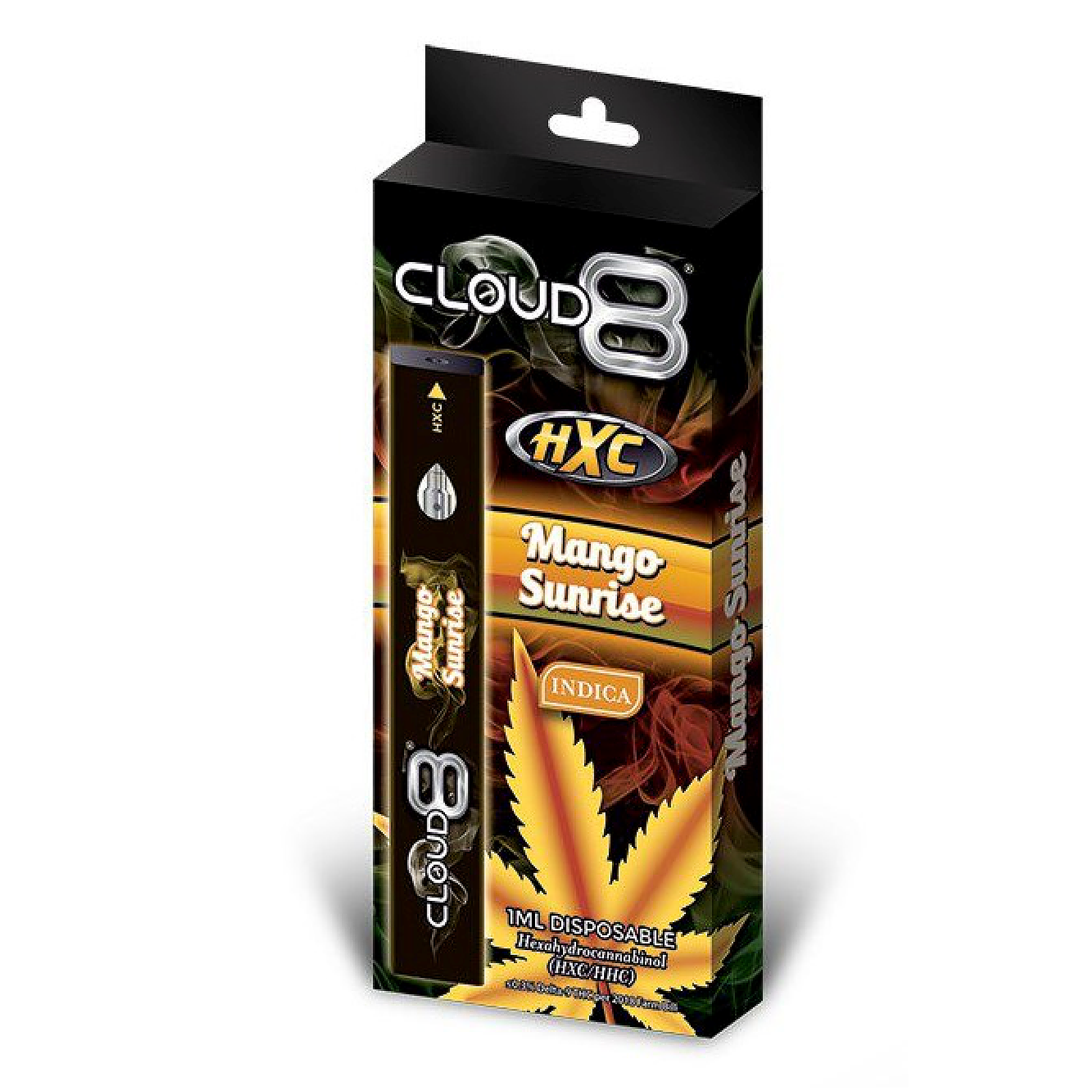 Cloud 8 Delta-8 THC: Cloud 8 HXC - Mango Sunrise - 1ML Disposable | Leafly