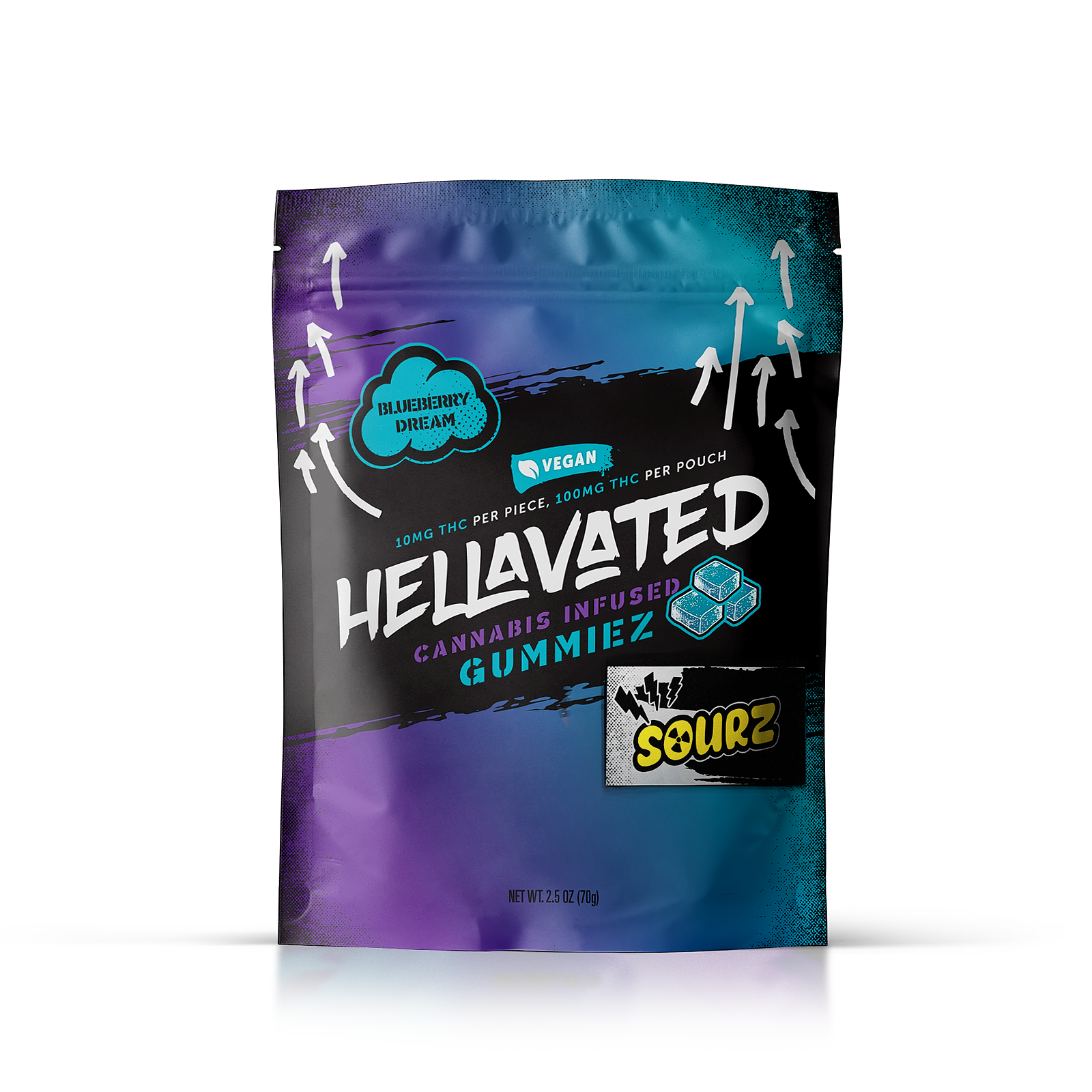 Hellavated Blueberry Dream Sour Gummiez 100mg 10pack Leafly