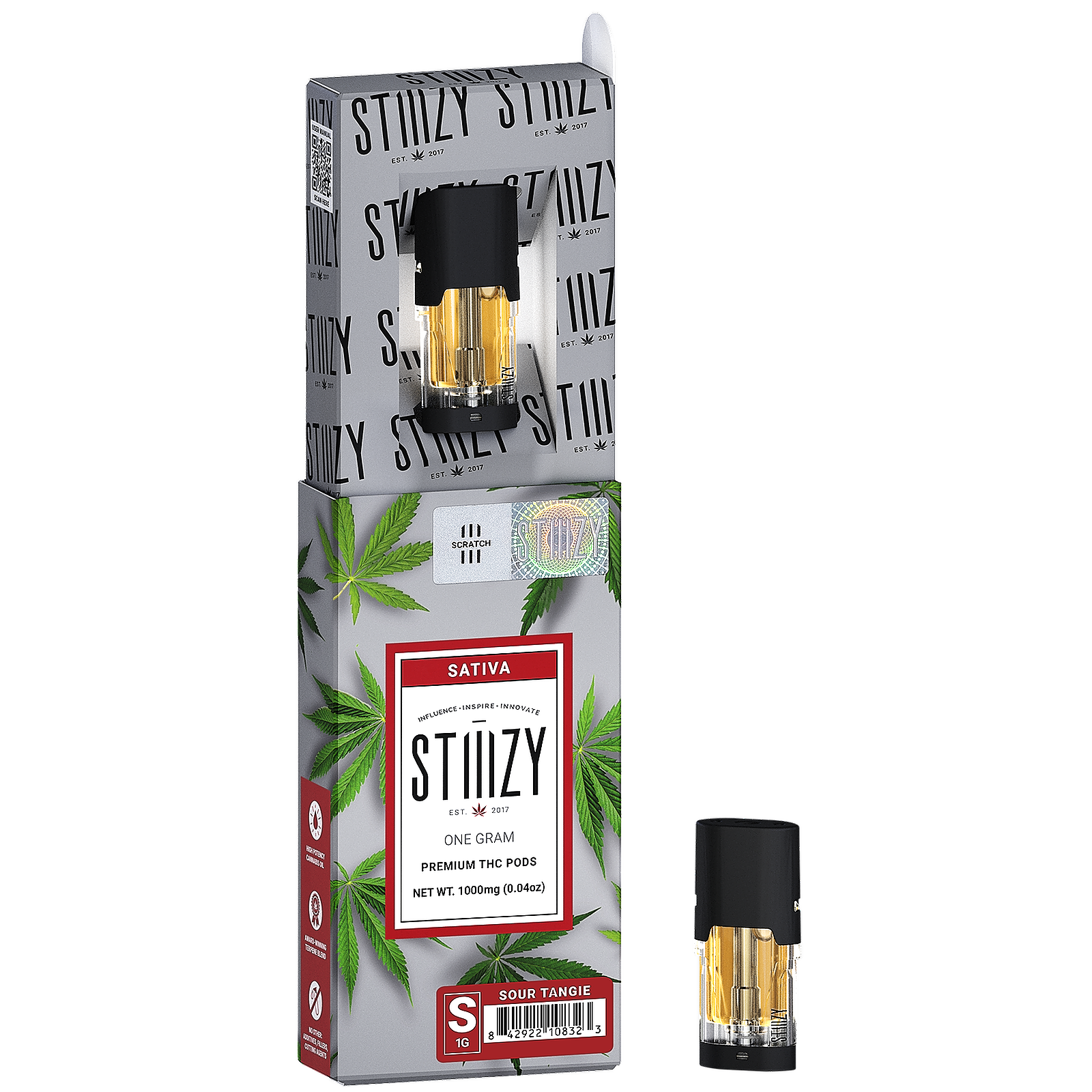 STIIIZY SOUR TANGIE PREMIUM THC POD 1G Leafly