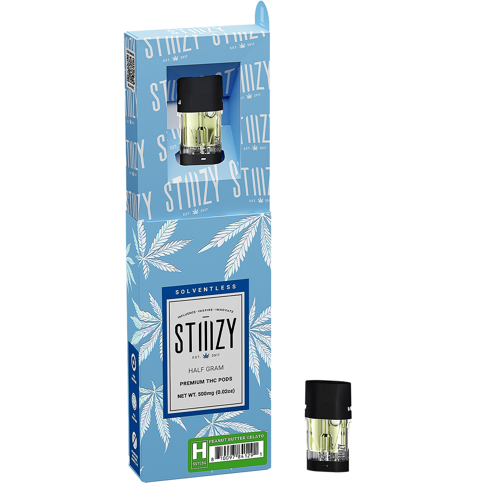 STIIIZY PEANUT BUTTER GELATO SOLVENTLESS POD .5G Leafly