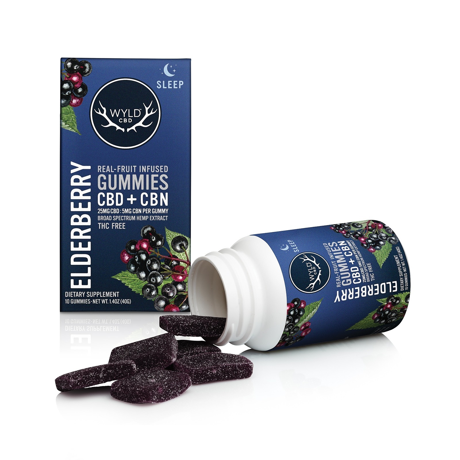 Wyld CBD: Elderberry CBD:CBN Gummies | 250mg:50mg | 10-pack | Leafly