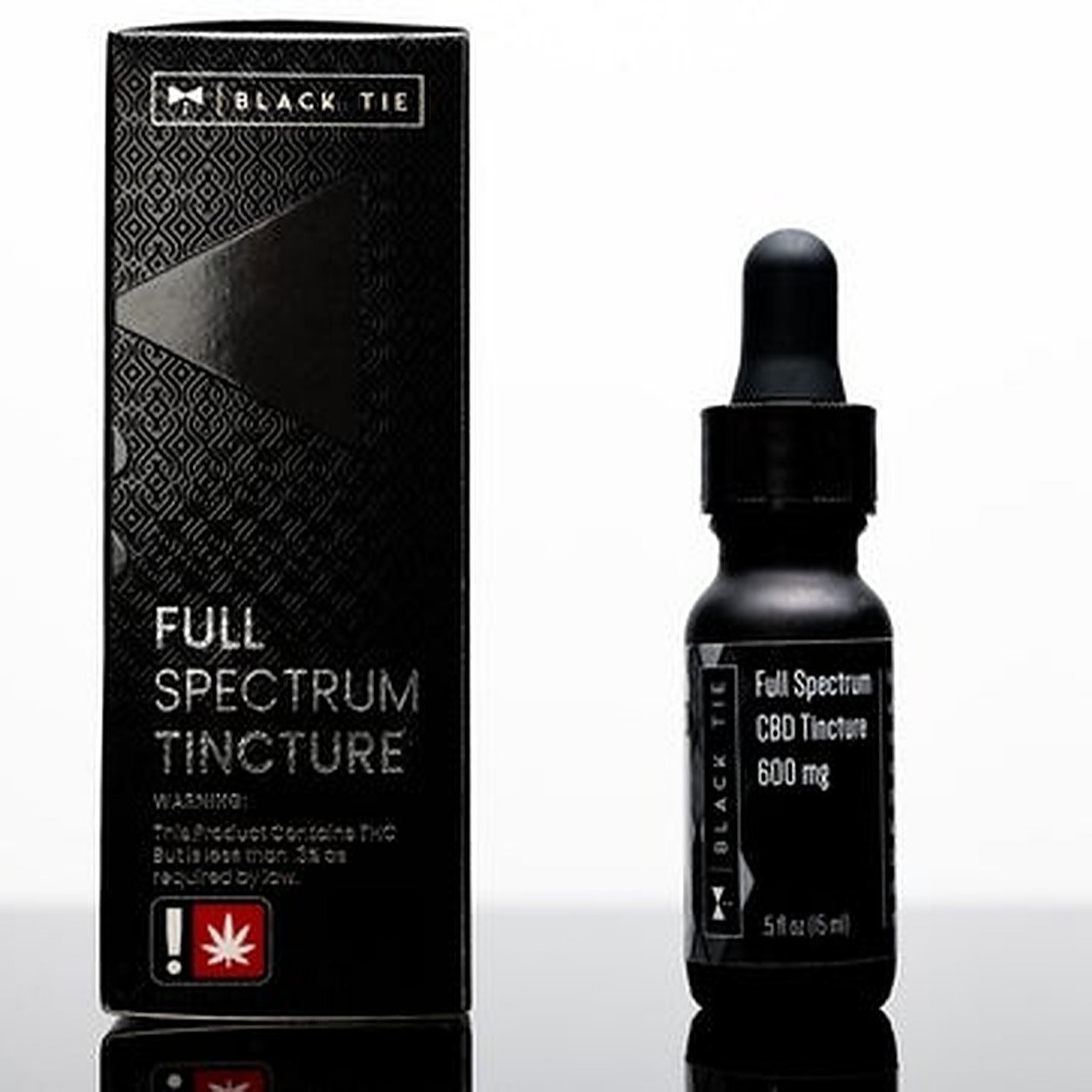Black Tie CBD Full Spectrum CBD Tincture Original Hemp, Unflavored