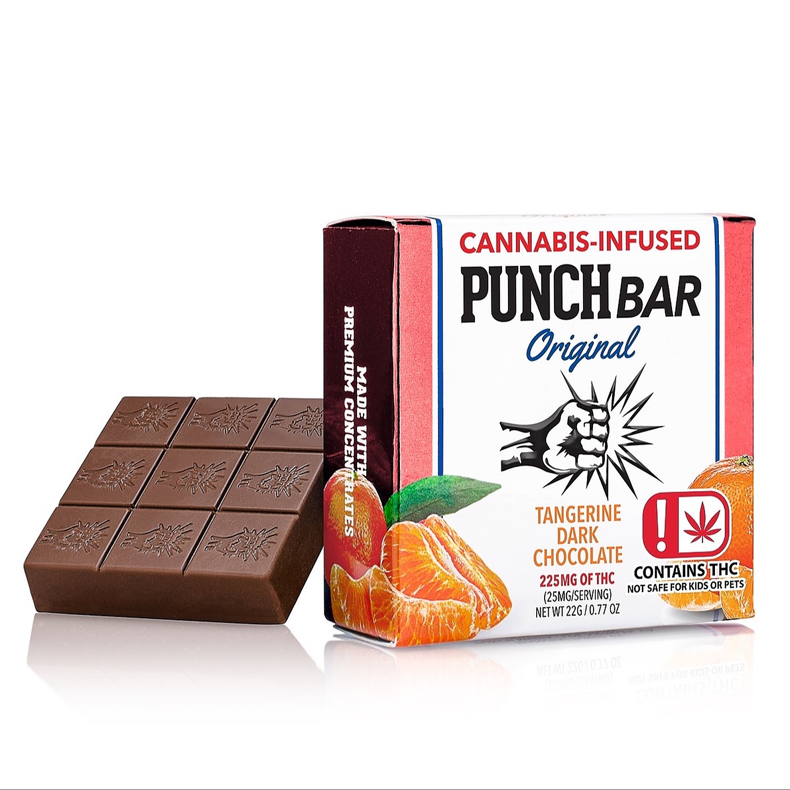 Punch Dark Chocolate Tangerine OK 225MG PunchBar Leafly