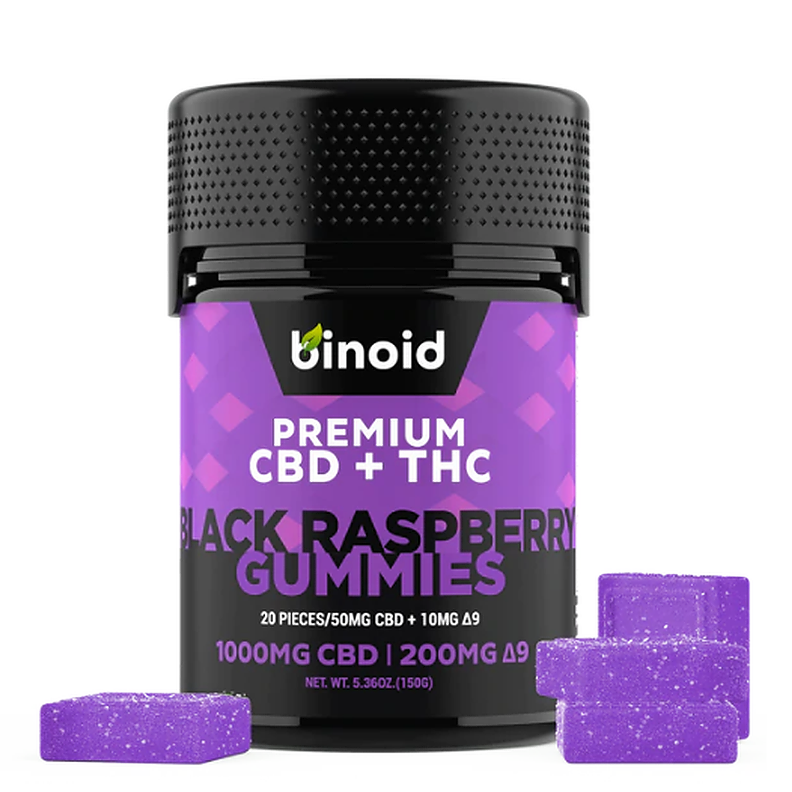 Binoid: Delta 9 THC Gummies - Black Raspberry | Leafly