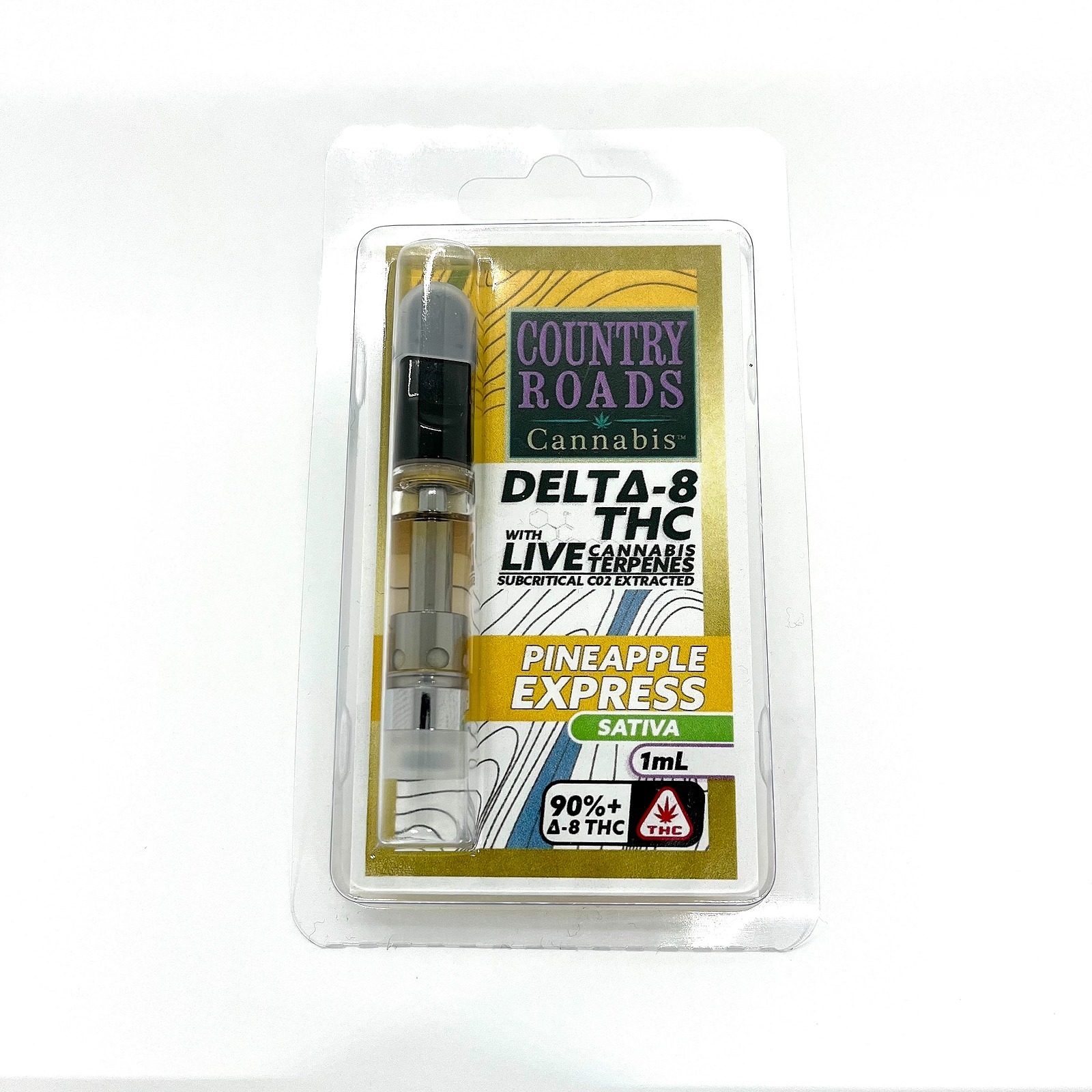 Country Roads Cannabis Pineapple Express D8 Vape Cartridge Leafly