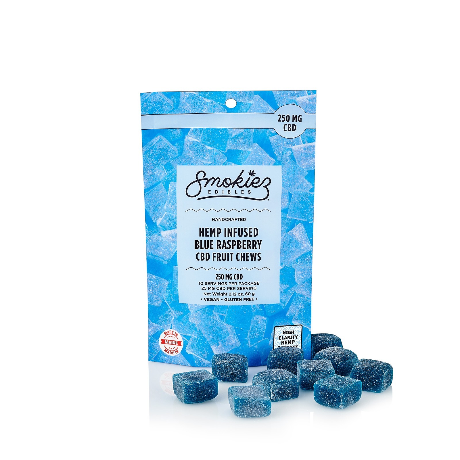 Smokiez Edibles Blue Raspberry CBD Fruit Chews, 500mg CBD ME Leafly