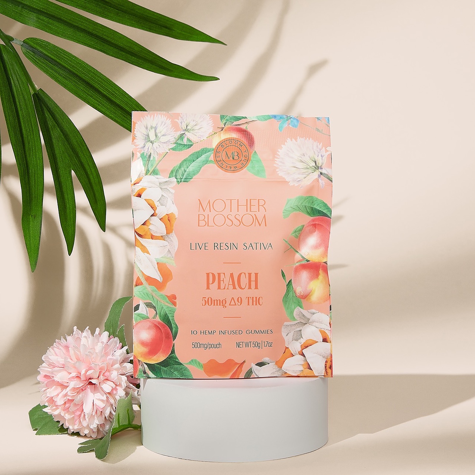 Mother Blossom: PEACH D9 THC GUMMIES Regular price | Leafly