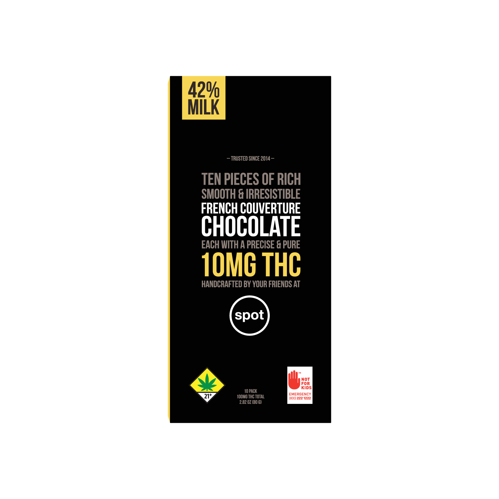 SPOT: THC Milk Chocolate (100mg THC) | Leafly