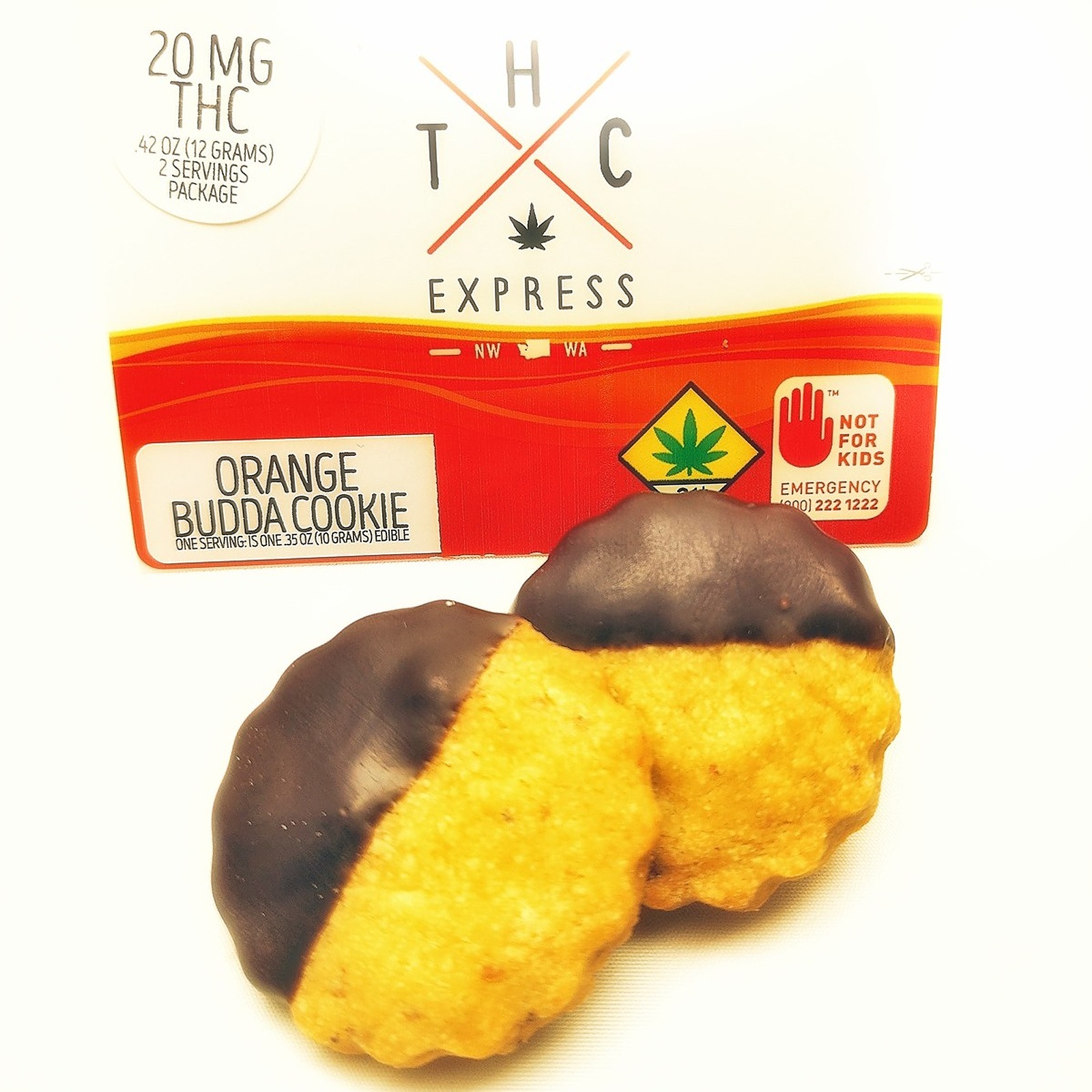 THC Express Orange Budda Shortbread Cookies 20mg 2Pack Leafly