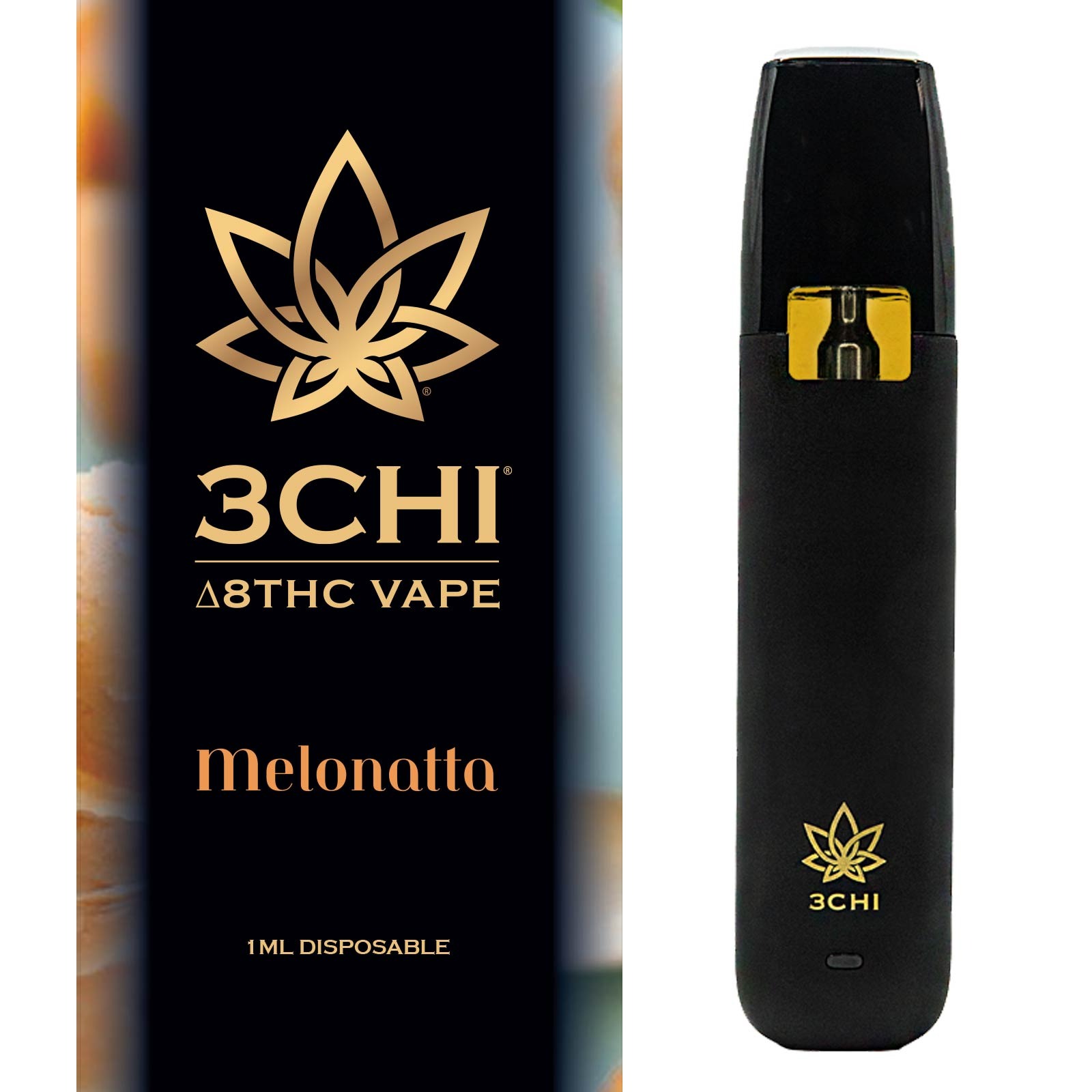 3CHI: Delta 8 THC Disposable Vape Cartridge - Melonatta - 1ml | Leafly