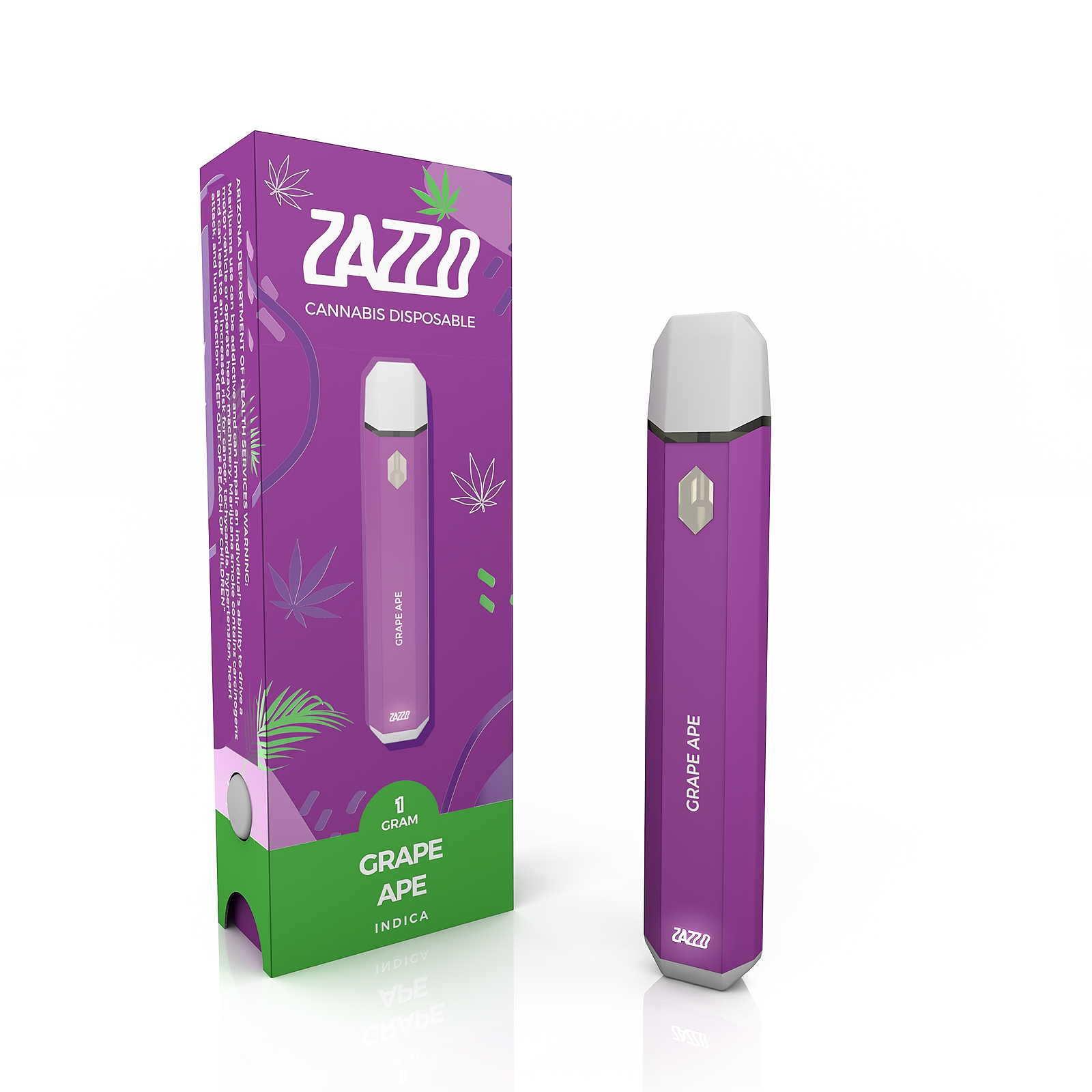 Zazzo Grape Ape Disposable Distillate Cartridge (I1g) Leafly