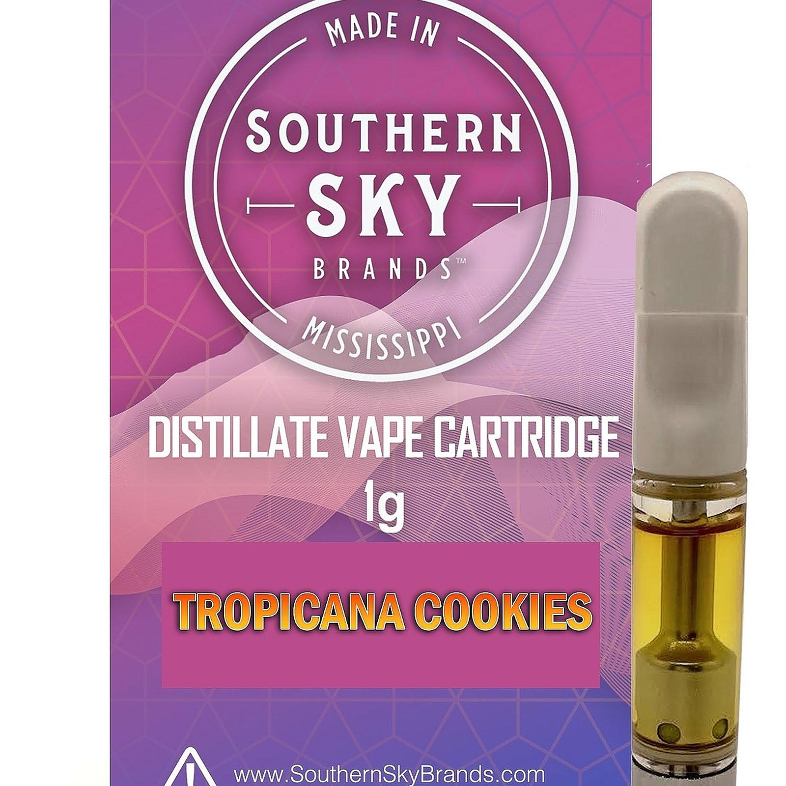 Southern Sky Brands Tropicana Cookies Vape Cart 1g (55.9 THC, 25.7