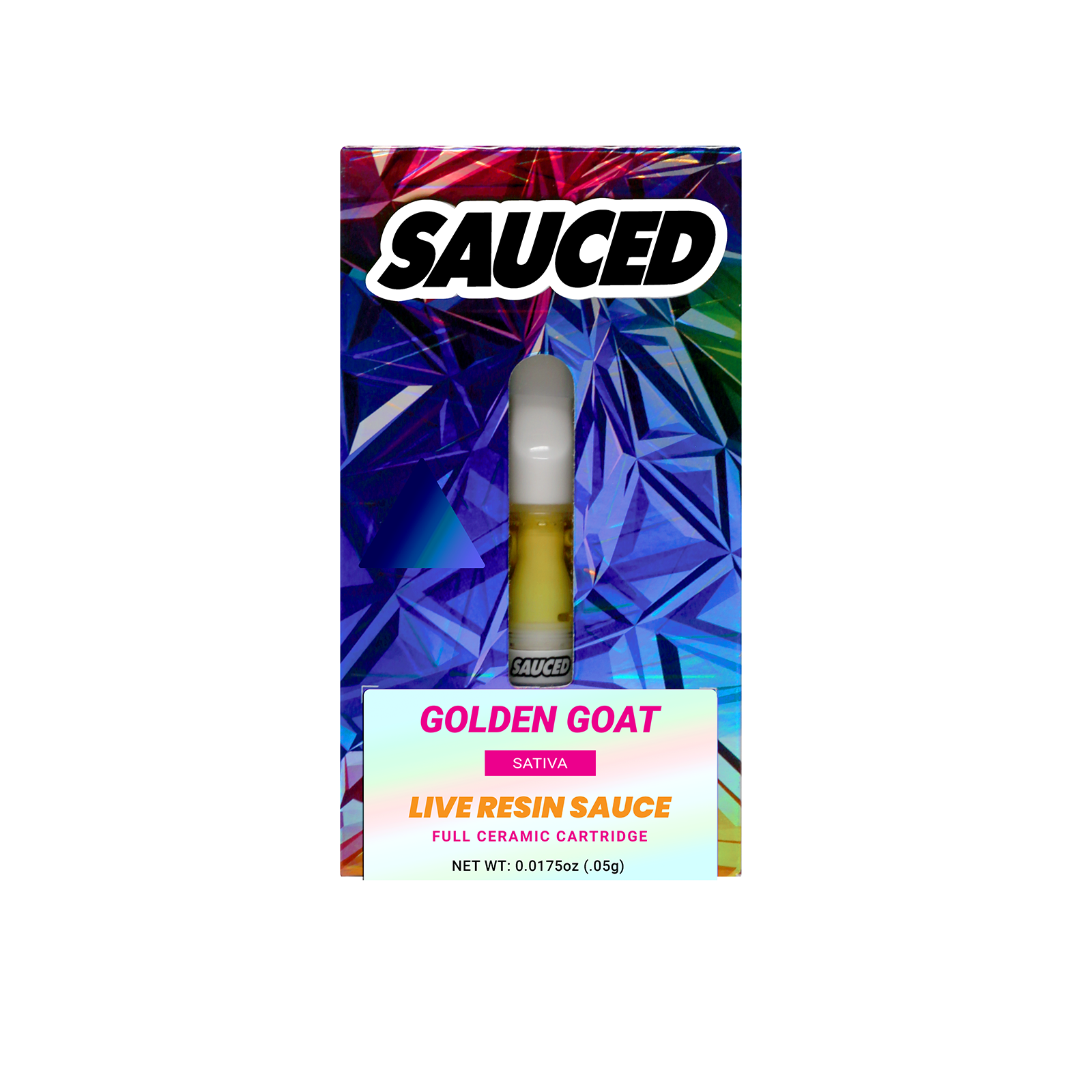 SAUCED SAUCED Golden Goat Live Resin Cartridge 0.5g Leafly