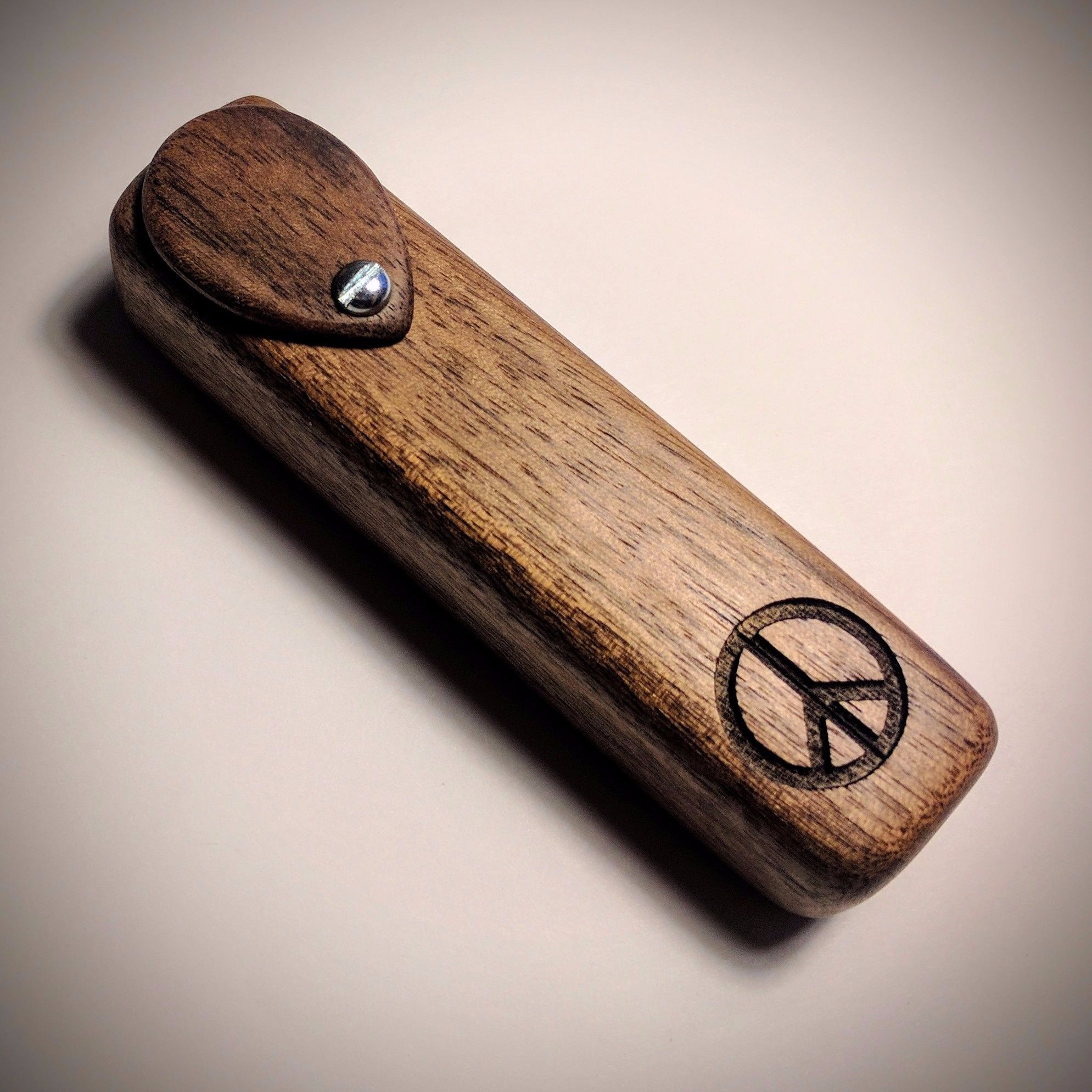 Pipe Dream Arts WALNUT Peace Pipe! Wooden Smoking Travel Pipe w/ Peace