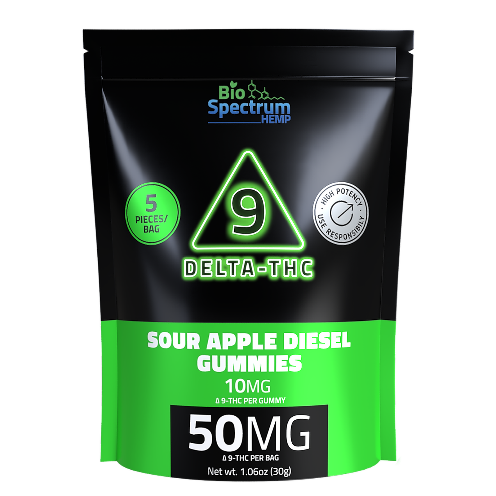 How Strong Is 0.3 Delta-9 Thc BioSpectrum Hemp: Delta-9 THC- Sour Apple-10mg | Leafly