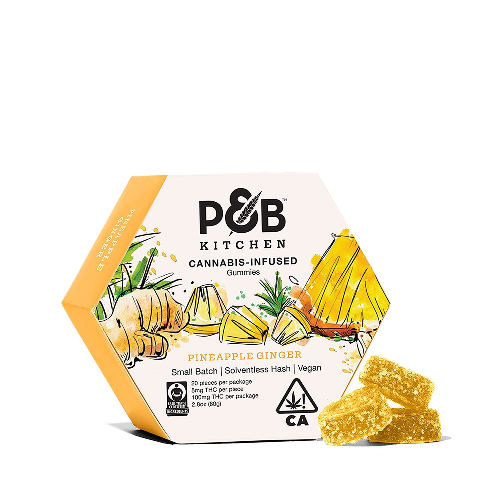 P&B Kitchen: Pineapple Ginger Solventless Hash Gummies | Leafly