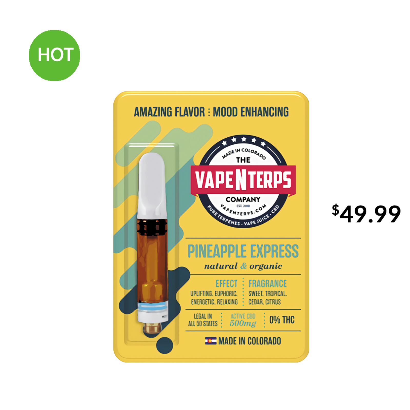 VapeNterps: 500MG PINEAPPLE EXPRESS CBD VAPE CARTRIDGE | Leafly