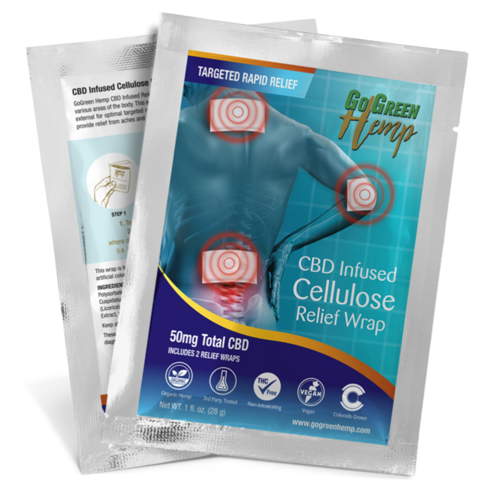 GoGreen Hemp Rapid Relief Patch 50mg