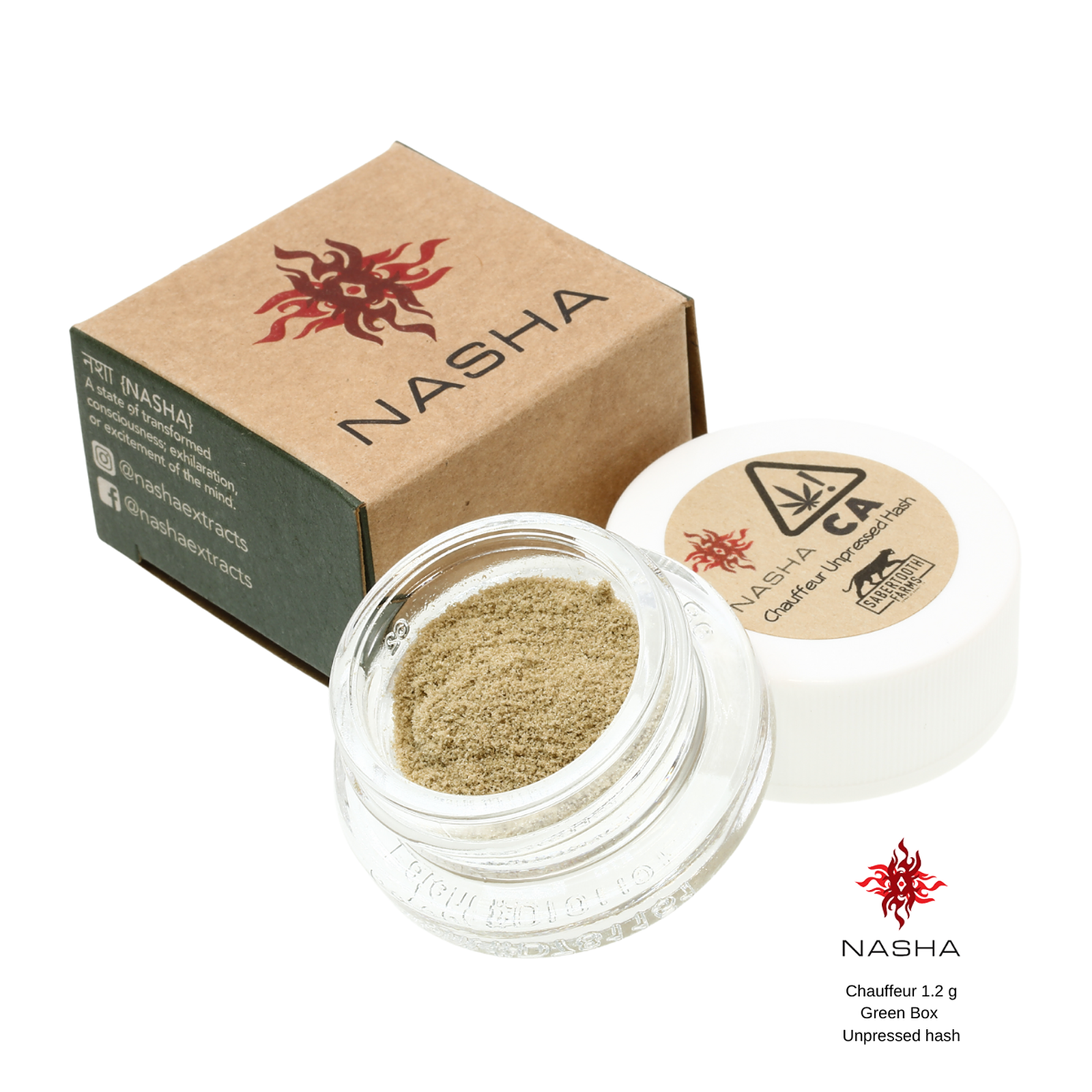 NASHA: Chauffeur 1.2g Green Unpressed Hash | Leafly