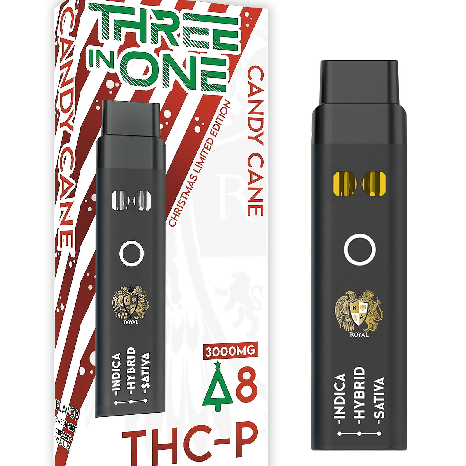 RA Royal LIMITED EDITION DELTA 8 + THCP THREEINONE DISPOSABLE VAPE