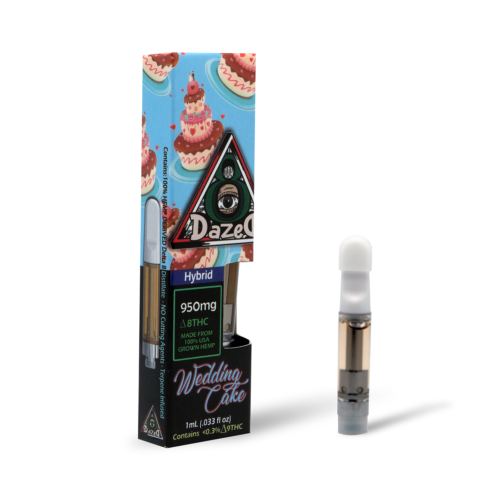 DazeD8 Wedding Cake Delta 8 THC Vape Cartridge — 1 Gram Leafly