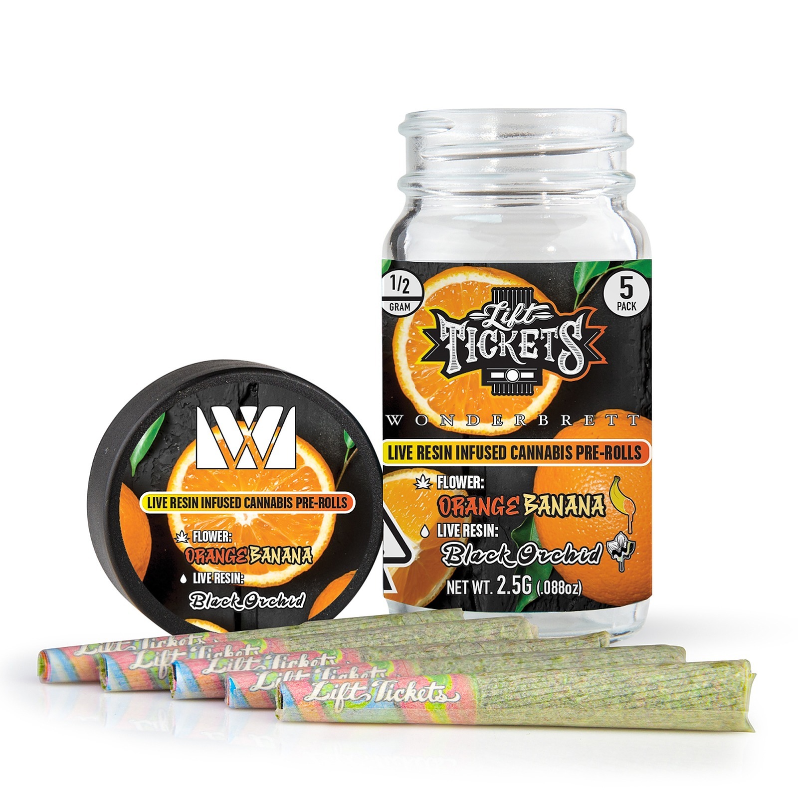 Lift Tickets Orange Banana X Black Orchid 05g Infused Pre Roll Multipack 5 Hybrid Leafly 6711