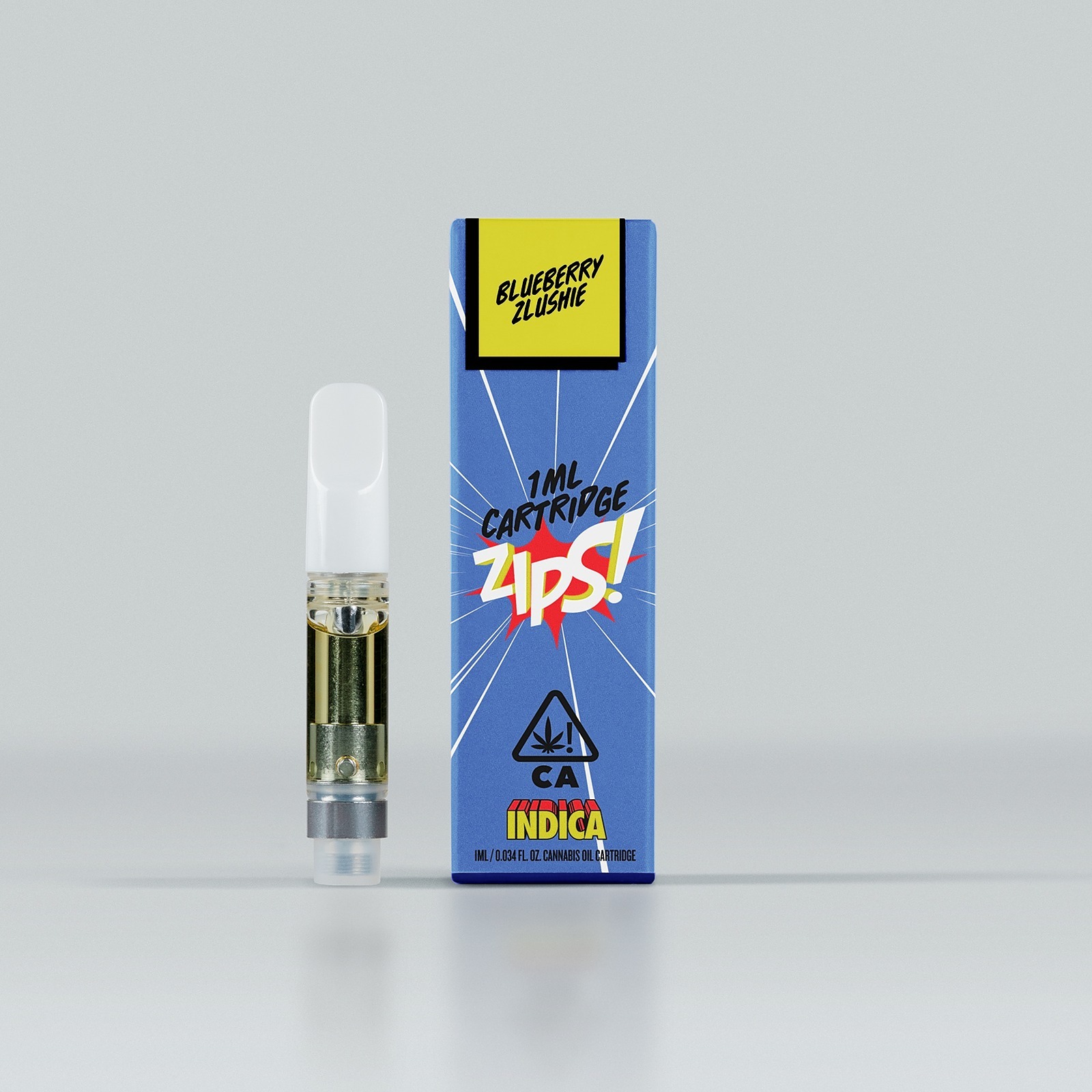 Zips! Blueberry Zlushie 1ml Indica Cartridge Leafly