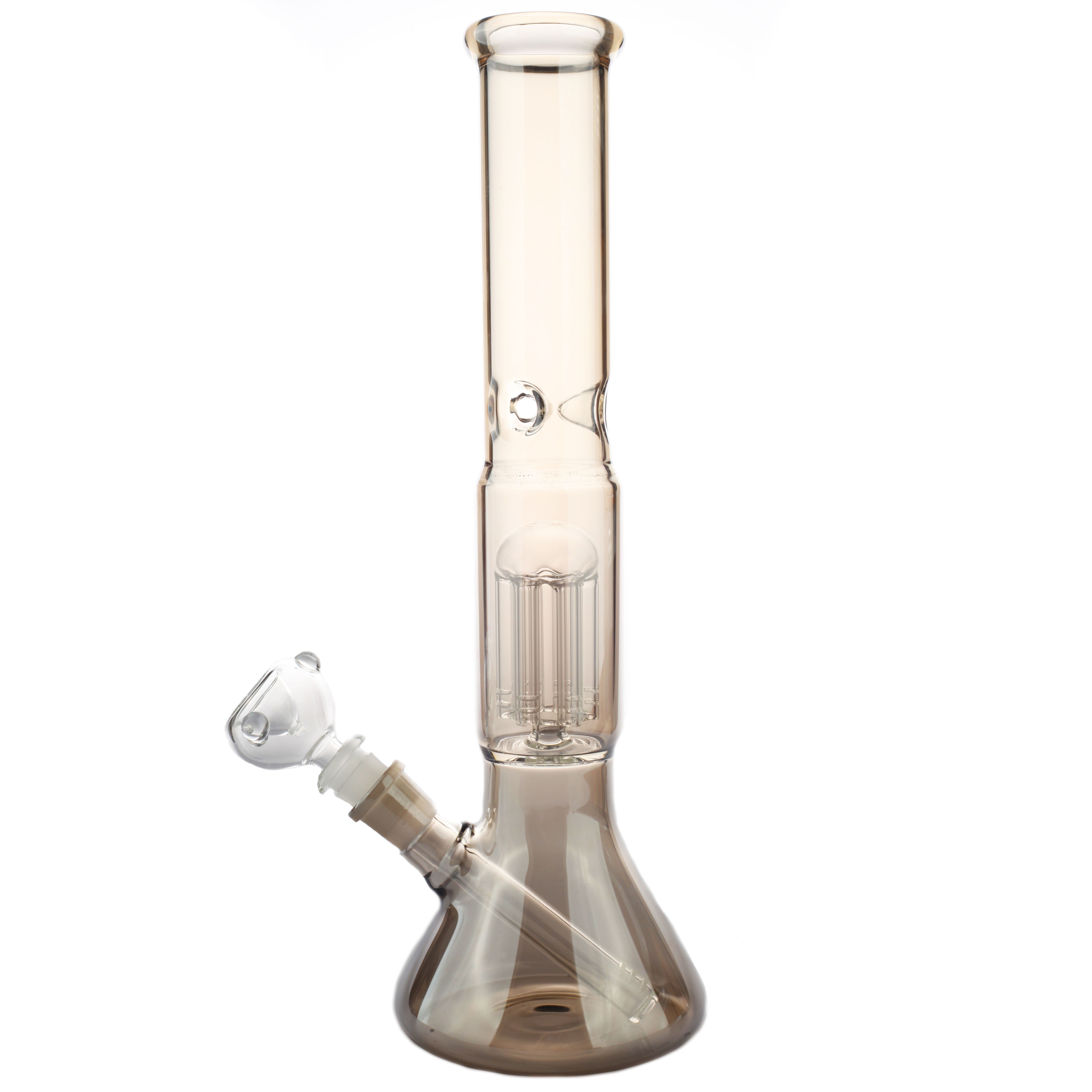 Puffing Bird 16" Smokey Grey Tree Perc Beaker Bong Leafly