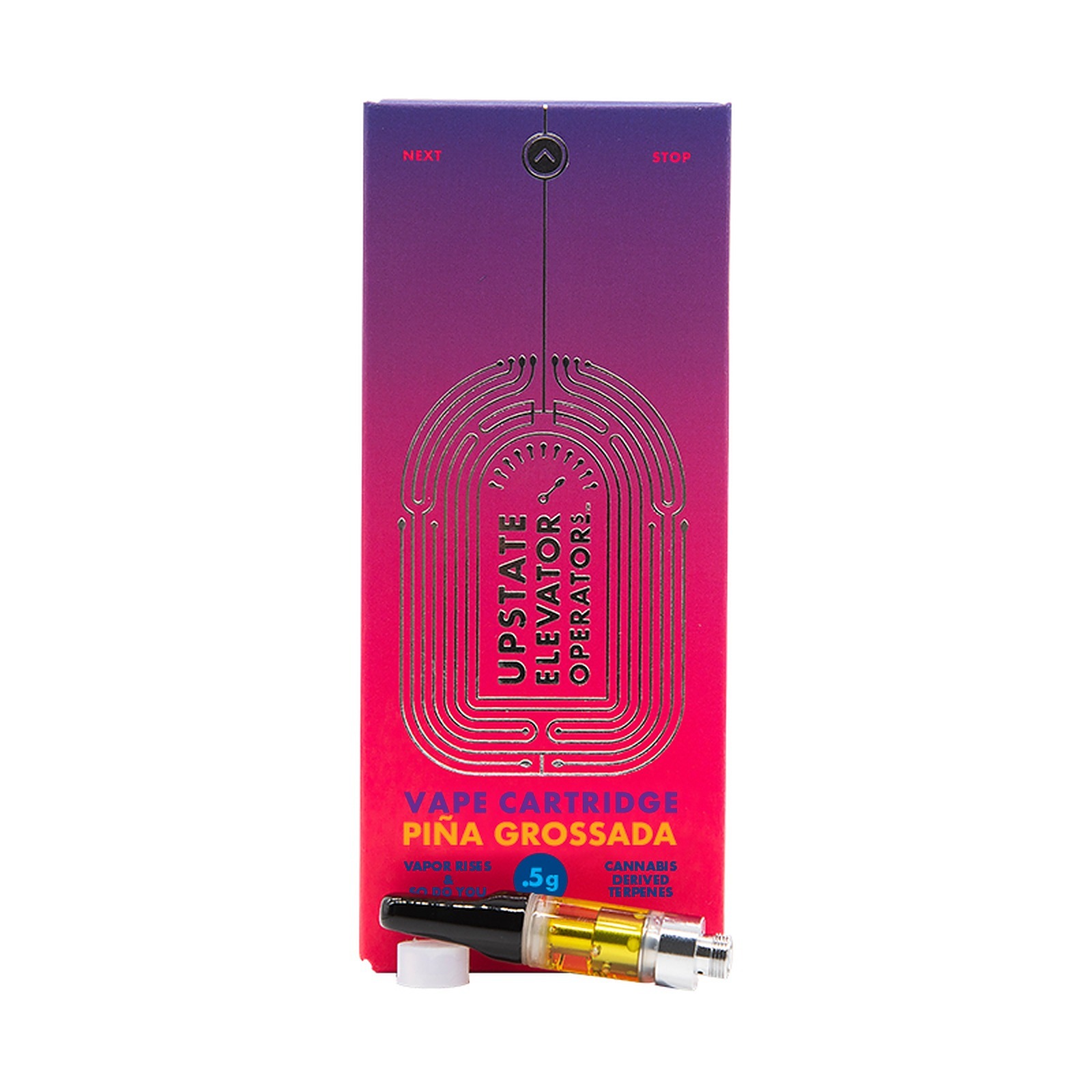 Upstate Elevator Operators Premium THC Vape Cartridge, Piña Grossada 0