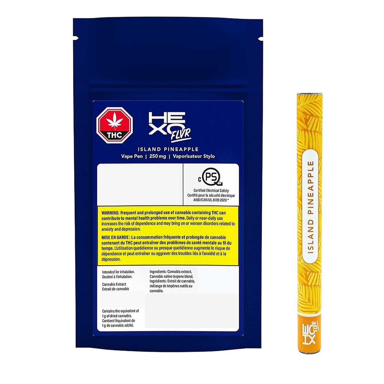 HEXO Island Pineapple Vape Pen Leafly