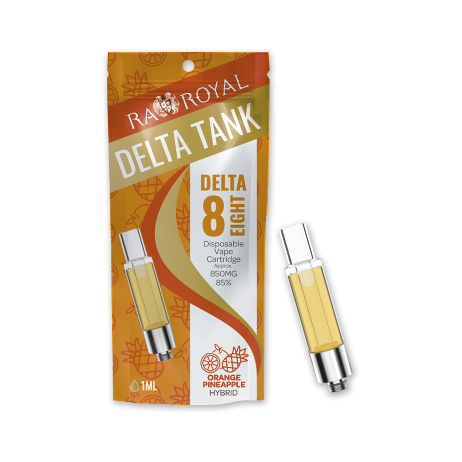 delta tanks vape RA Royal: R.A. Royal Delta-8 Tank: Orange Pineapple (Hybrid) SP2S Compatible Pods Color:Brilliant Black least harmful disposable vape