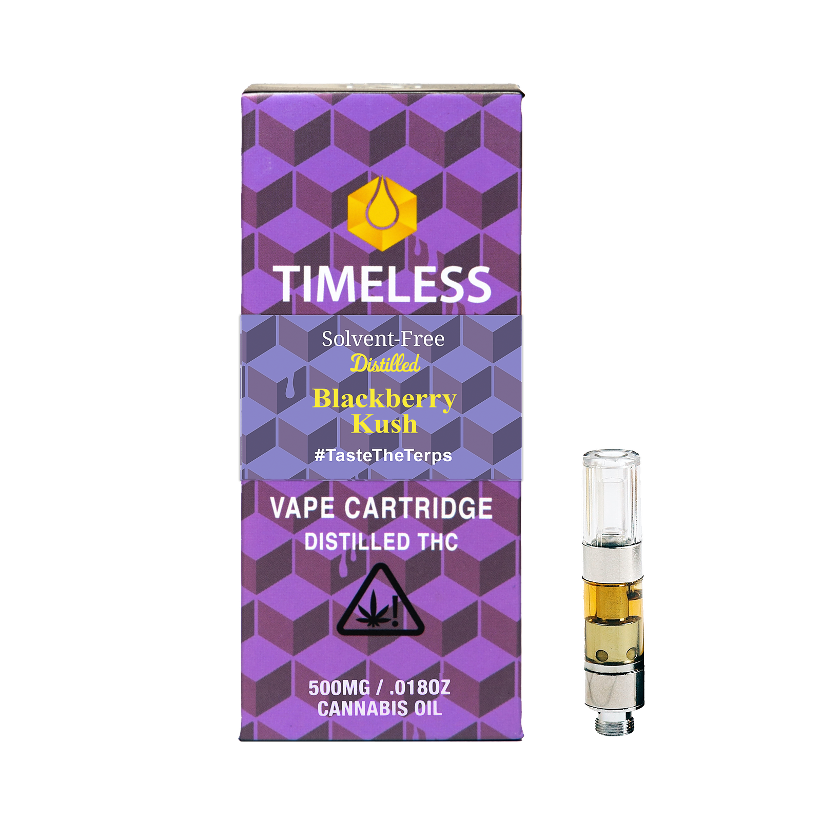 Timeless Vapes Timeless Blackberry Kush 500mg Vape Cartridge (Rest