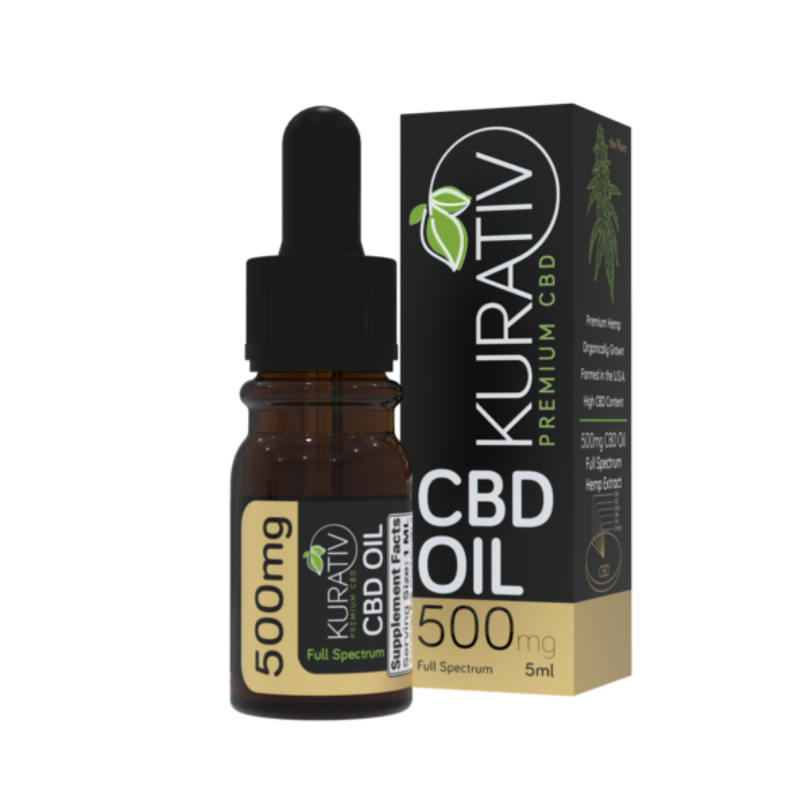 Kurativ CBD: Kurativ CBD Oil Full Spectrum 500mg Unflavored | Leafly