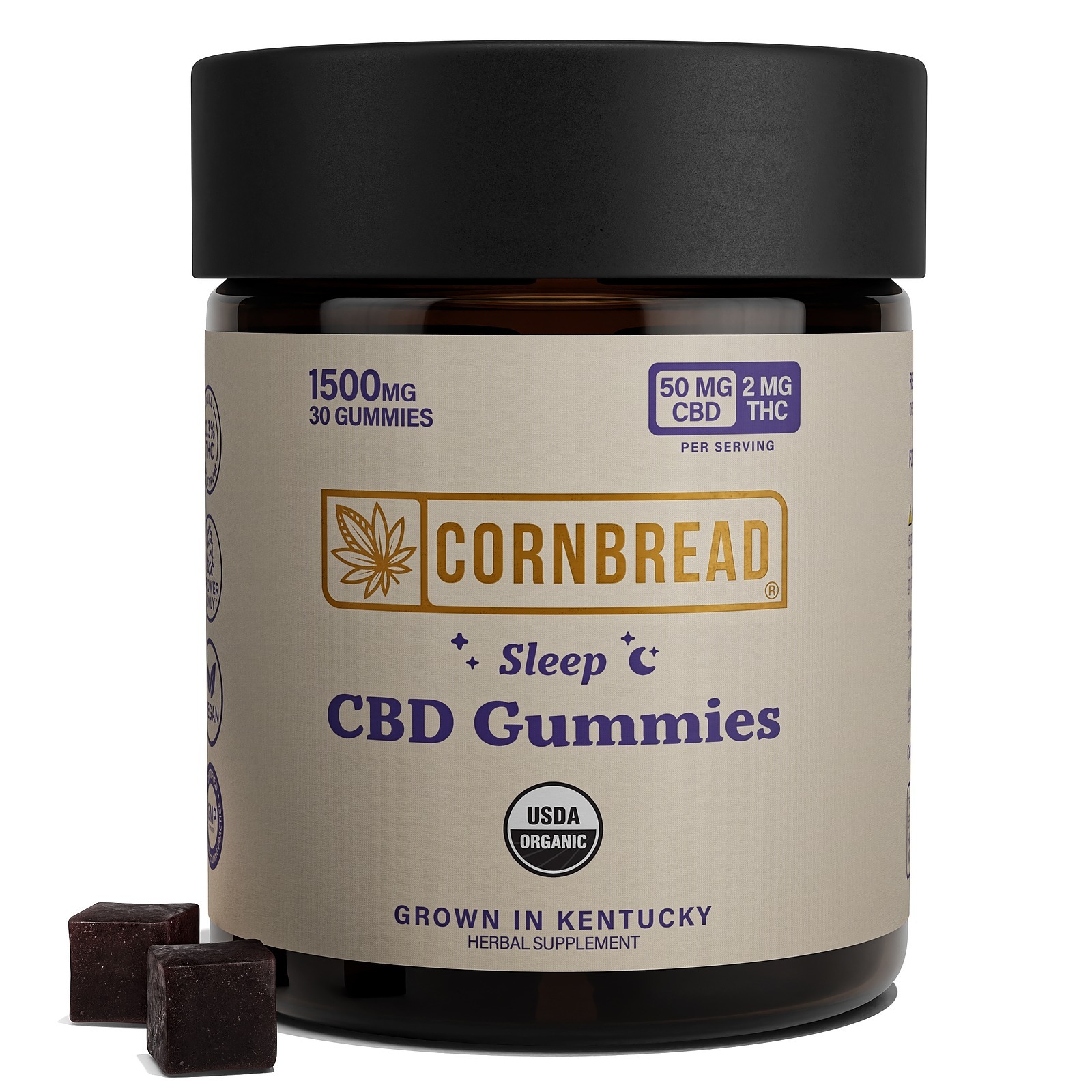 Cornbread Hemp CBD Sleep Gummies 30ct 1500mg Leafly