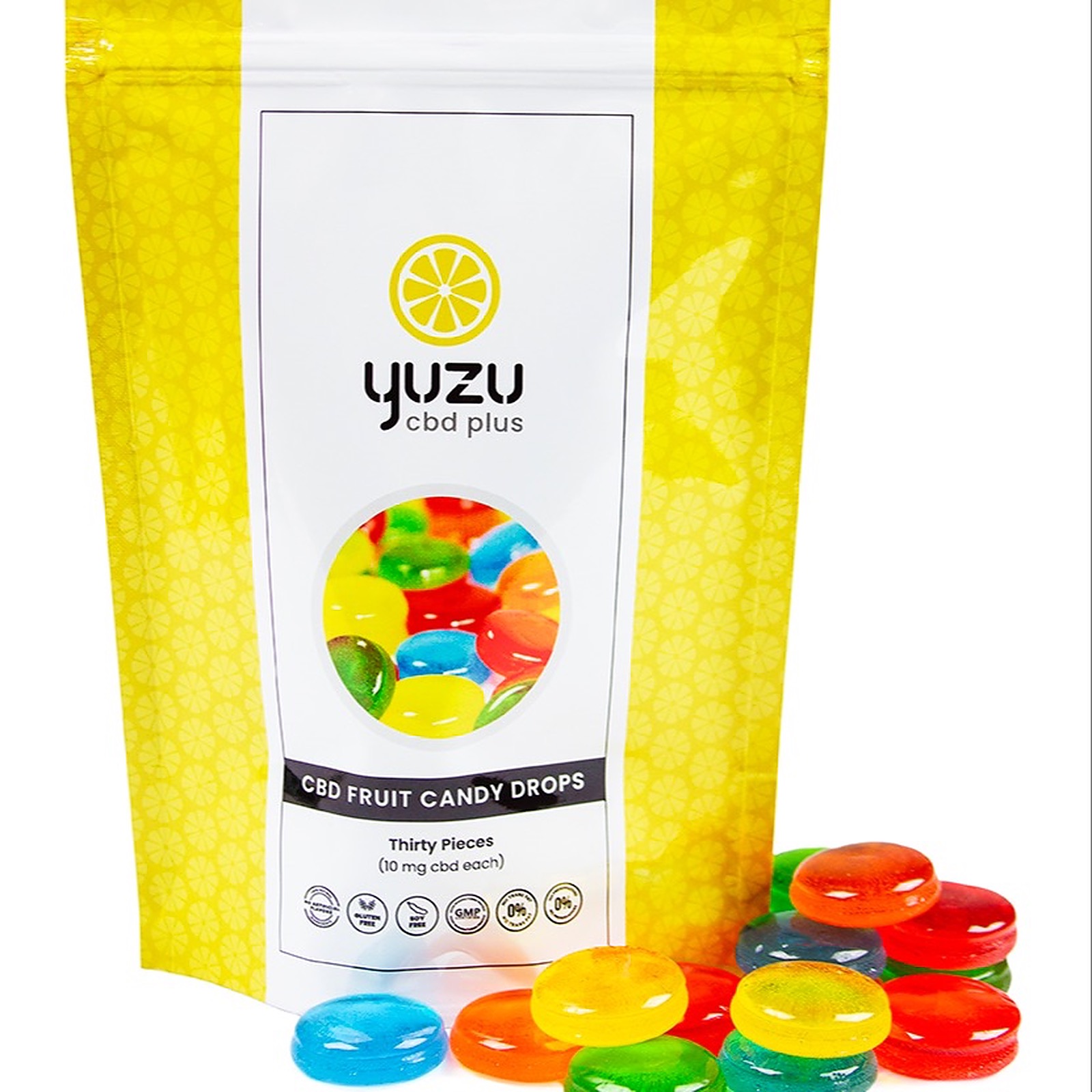 Yuzu CBD Plus Fruit Candy Drops CBD mg 10 mg per piece Qty 30 pieces