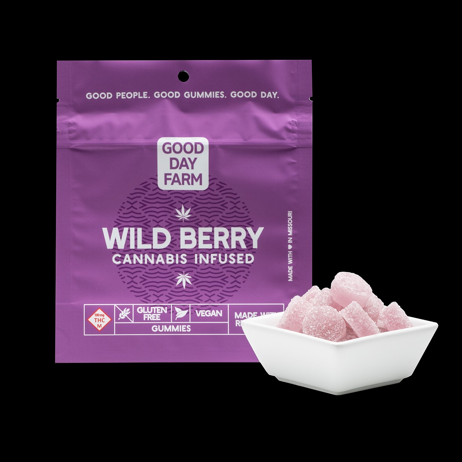 Good Day Farm Night Night Gummies Good Day Farm: Wild Berry Gummies 100mg 10-pack | Leafly