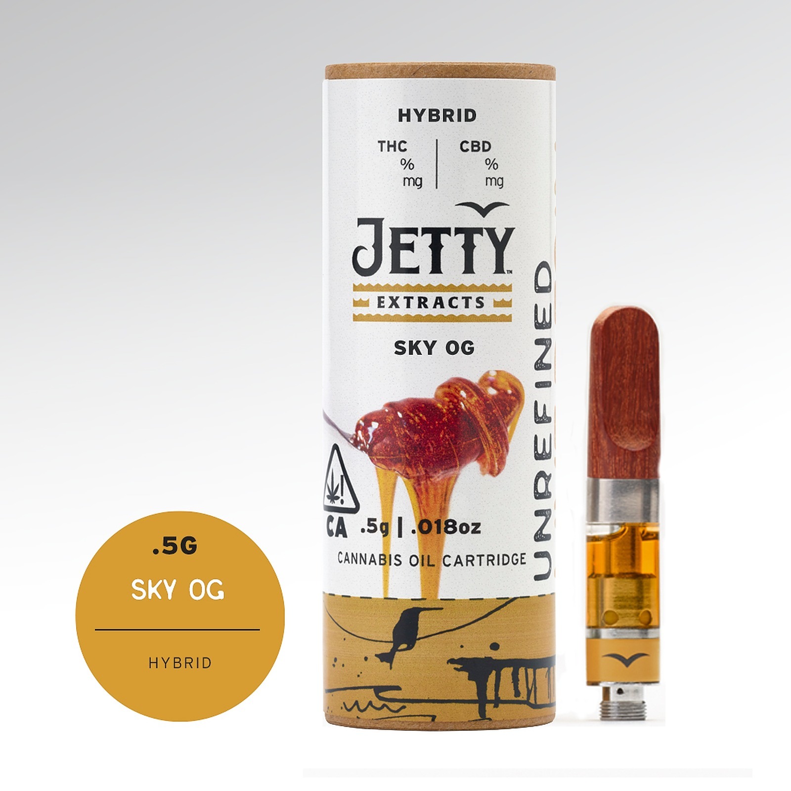 Jetty Extracts Sky OG UNREFINED Live Resin Cartridge .5g Leafly