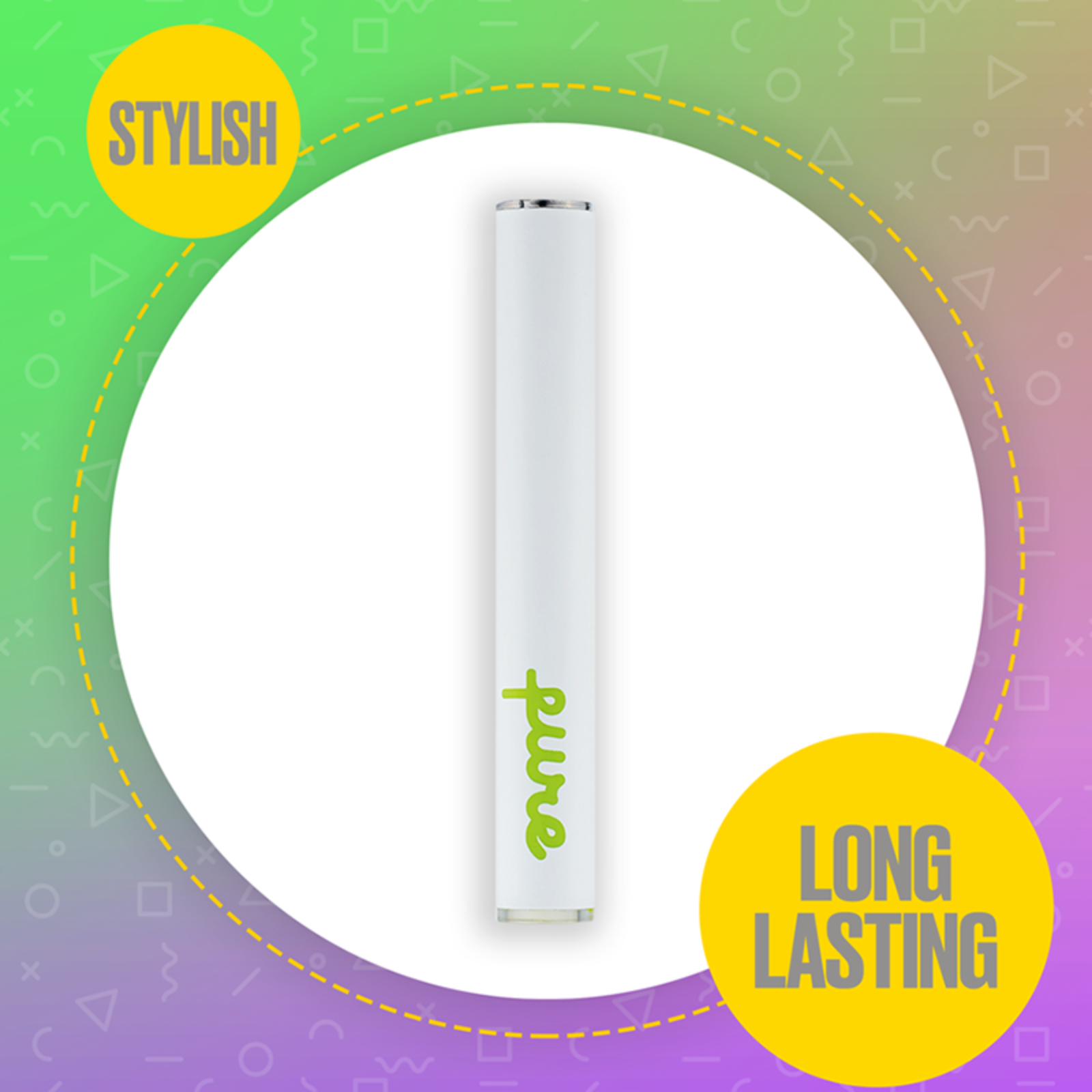 Pure Vape: Pure One Battery - White | Leafly
