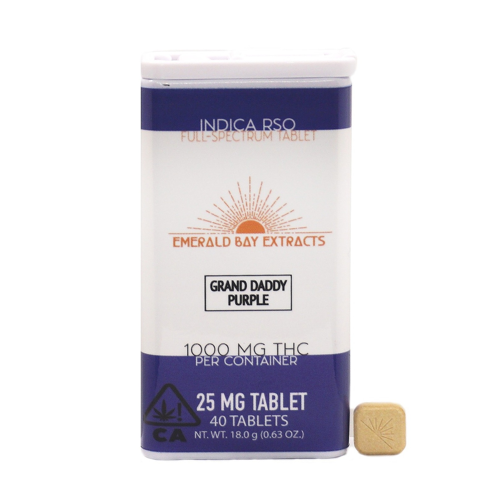 Emerald Bay Extracts Grand Daddy Purple RSO Tablet [25mg] (1000mg