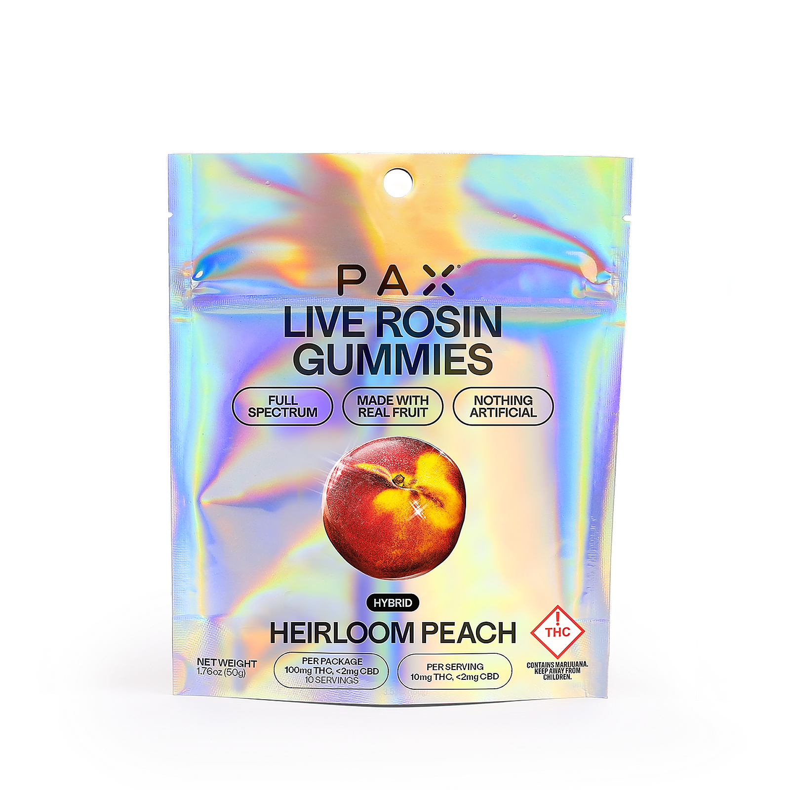 PAX®: PAX Live Rosin Gummies - Heirloom Peach [10pk] (100mg) | Leafly