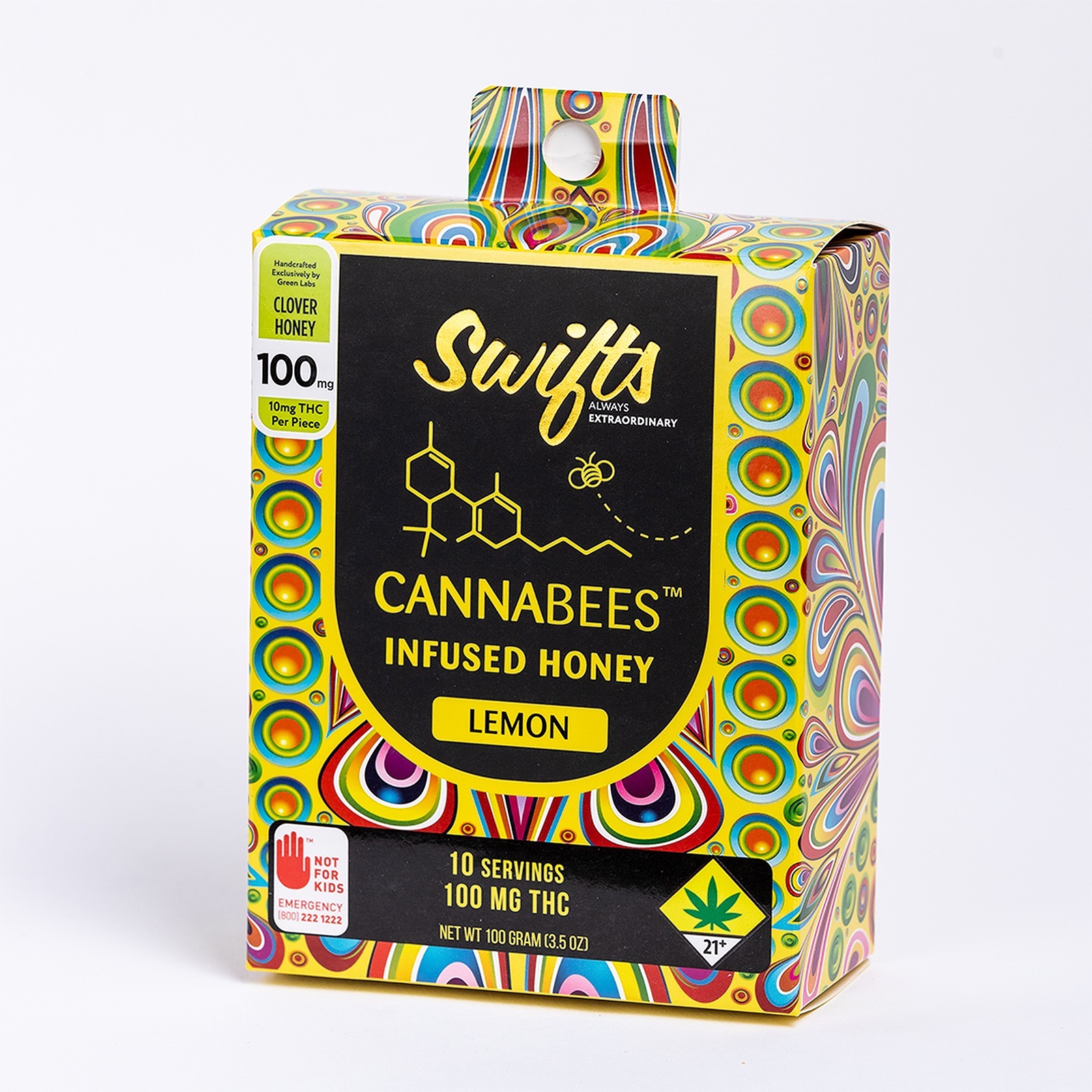 Swifts Coastal Confectionery Cannabees Lemon Honey Thc 100mg 10 Pack