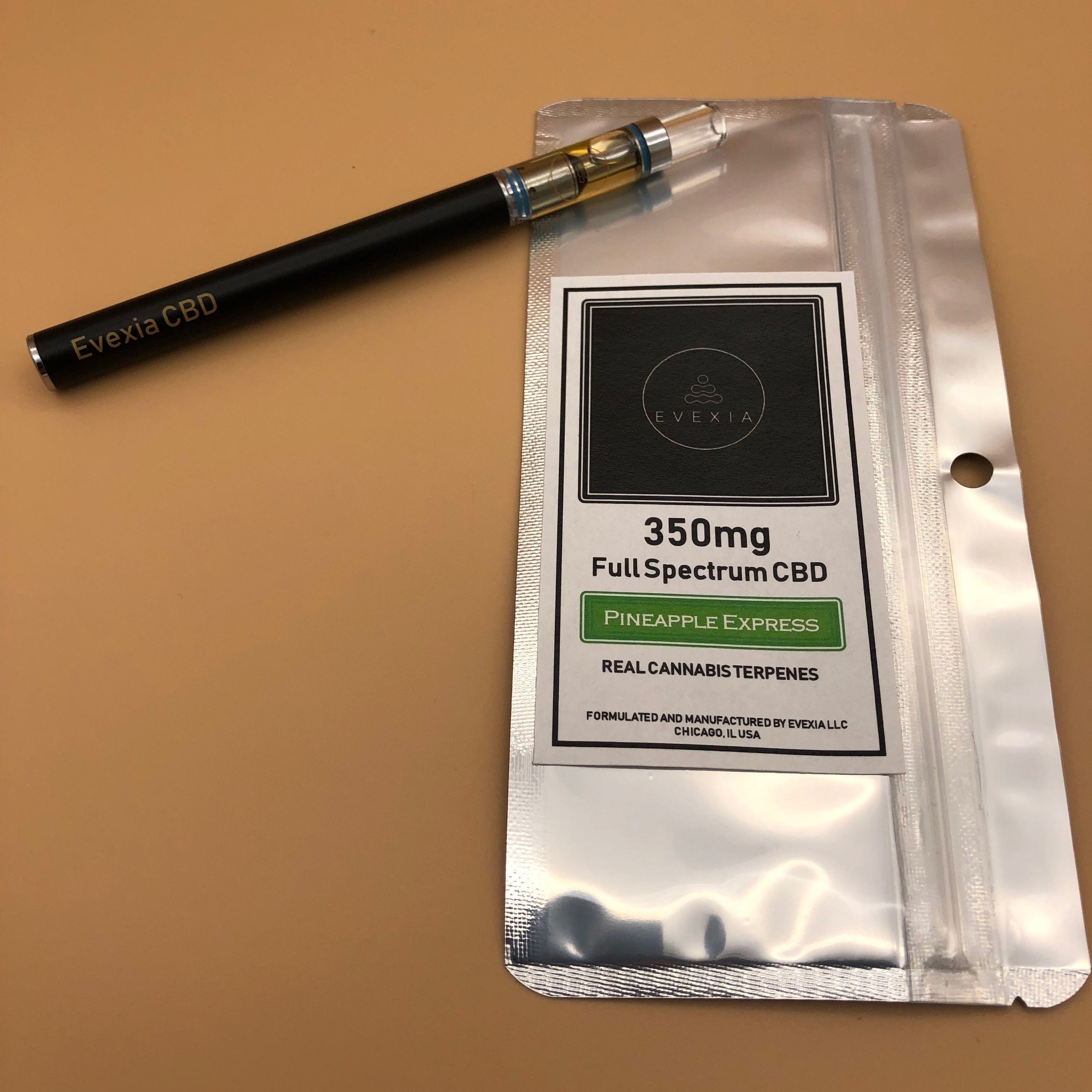 Evexia CBD Pineapple Express Full Spectrum CBD Vape Pen 0.5g Leafly