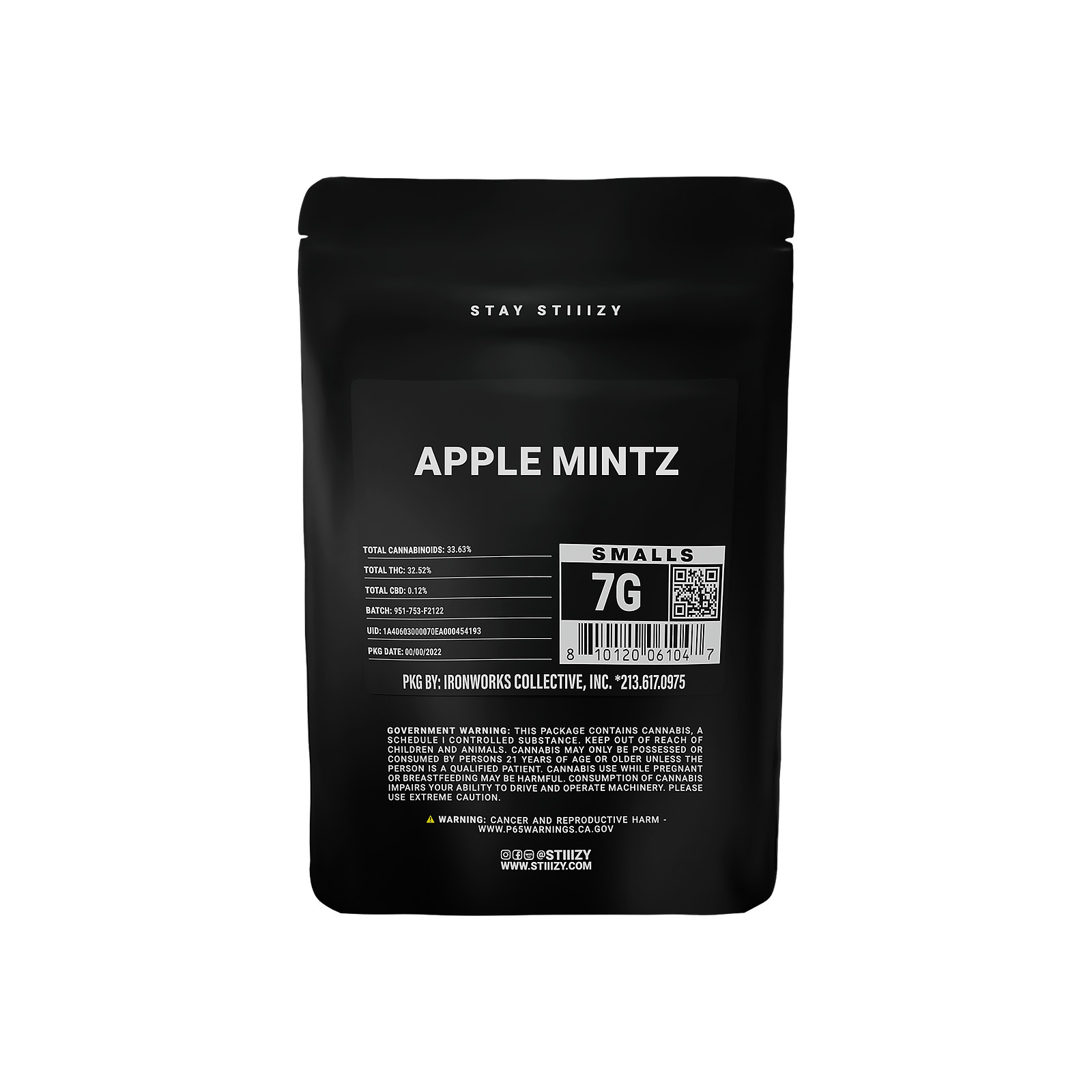 STIIIZY APPLE MINTZ BLACK LABEL 7G Leafly